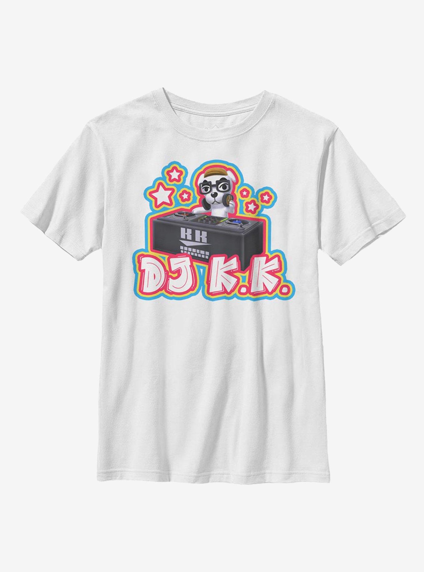 Animal Crossing DJ K.K. Starry Pop Youth T-Shirt, WHITE, hi-res