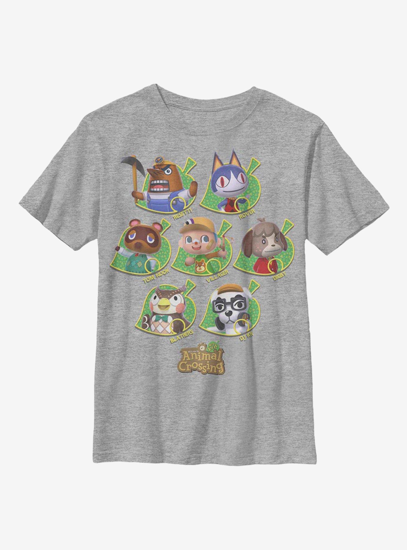 Animal Crossing New Leaves Youth T-Shirt, ATH HTR, hi-res