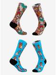 Hipster Dog and Hipster Pets Blue Stripe Socks 2 Pairs, , hi-res