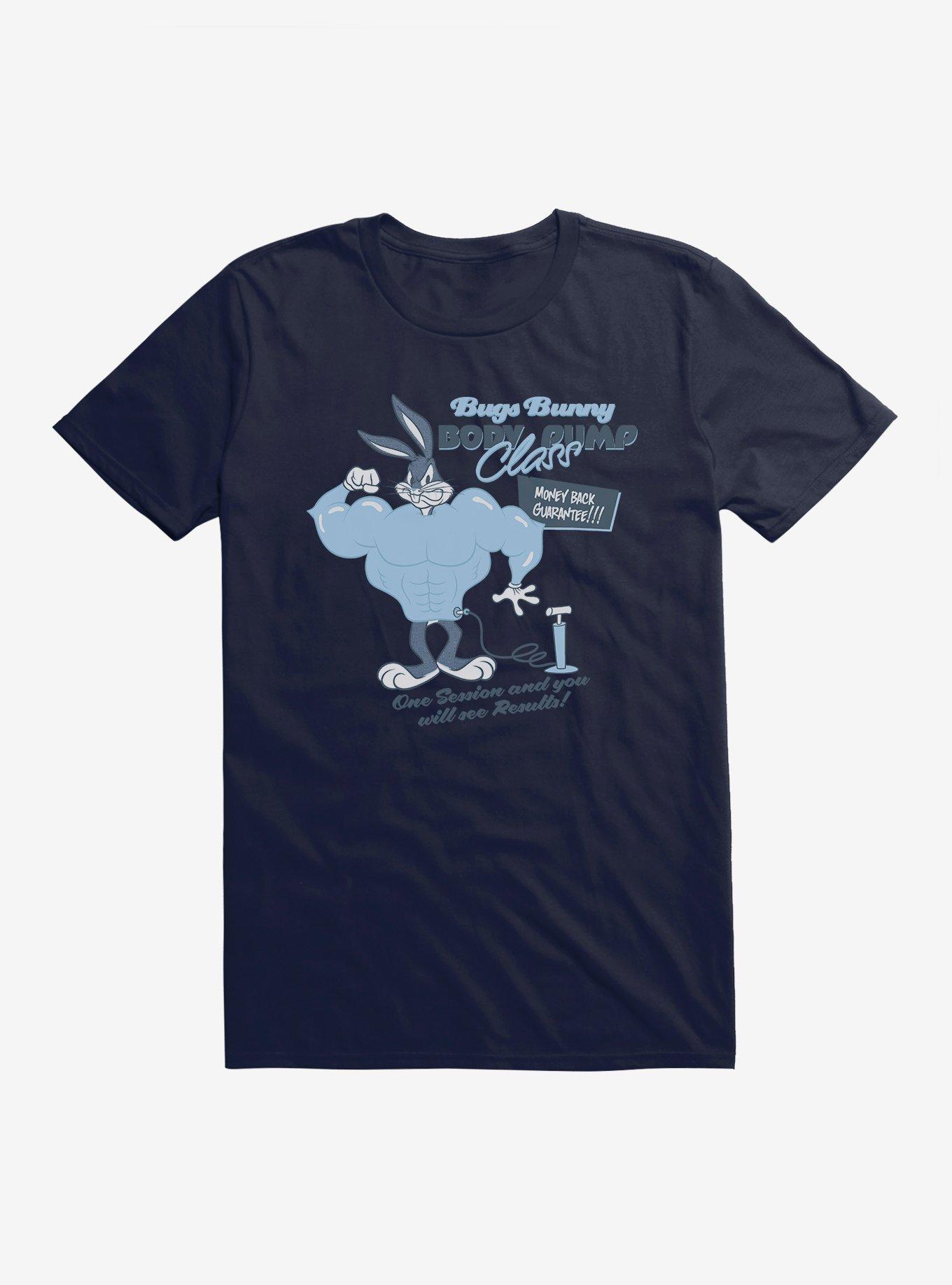 Looney Tunes Bugs Bunny Body Pump Class T-Shirt, NAVY, hi-res