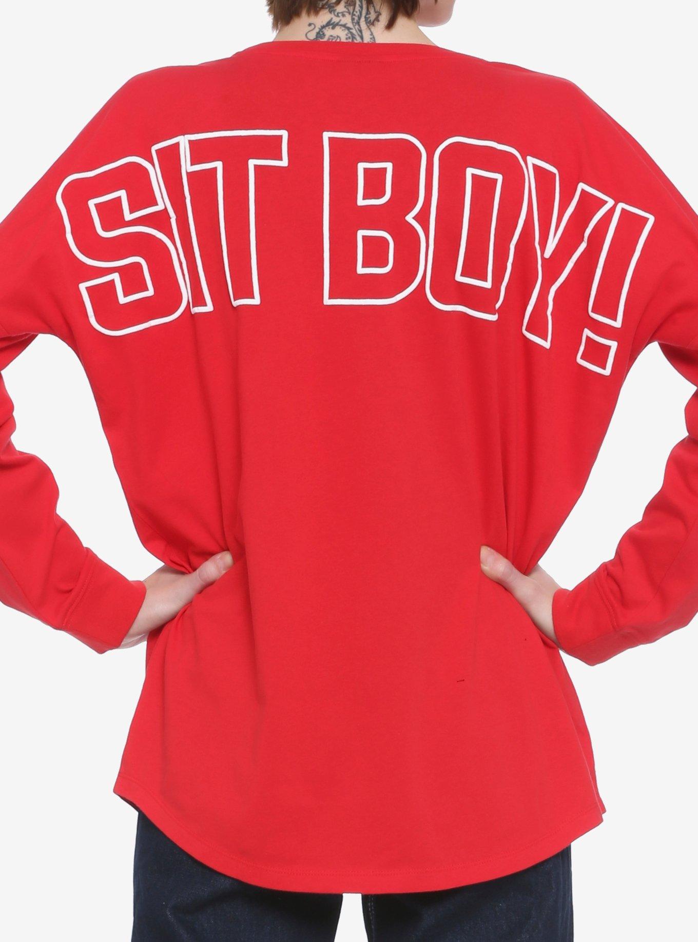 Inuyasha Sit Boy Girls Athletic Jersey, RED, hi-res