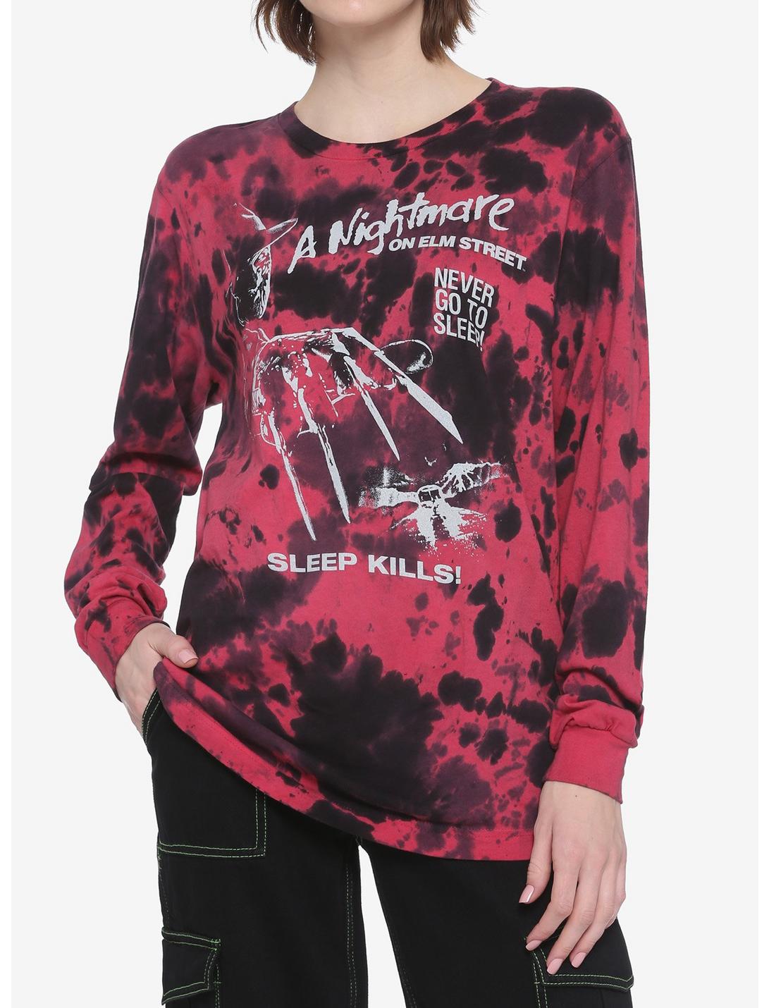 A Nightmare On Elm Street Sleep Kills Tie-Dye Girls Long-Sleeve T-shirt, MULTI, hi-res