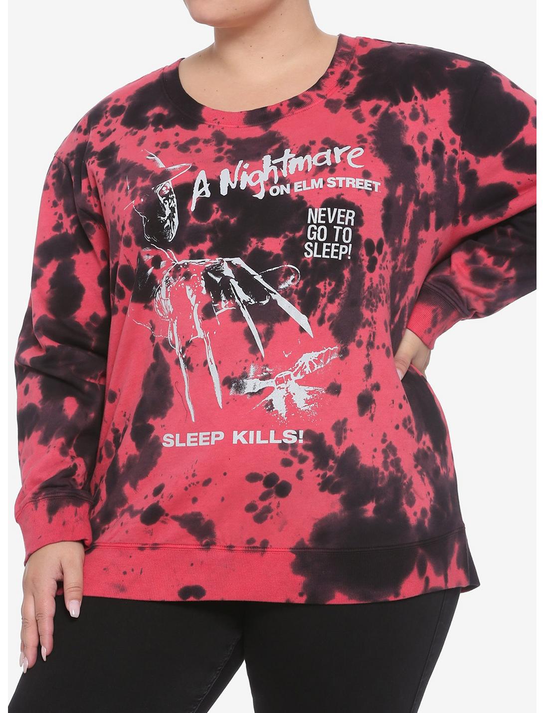 A Nightmare On Elm Street Tie-Dye Girls Sweatshirt Plus Size, MULTI, hi-res
