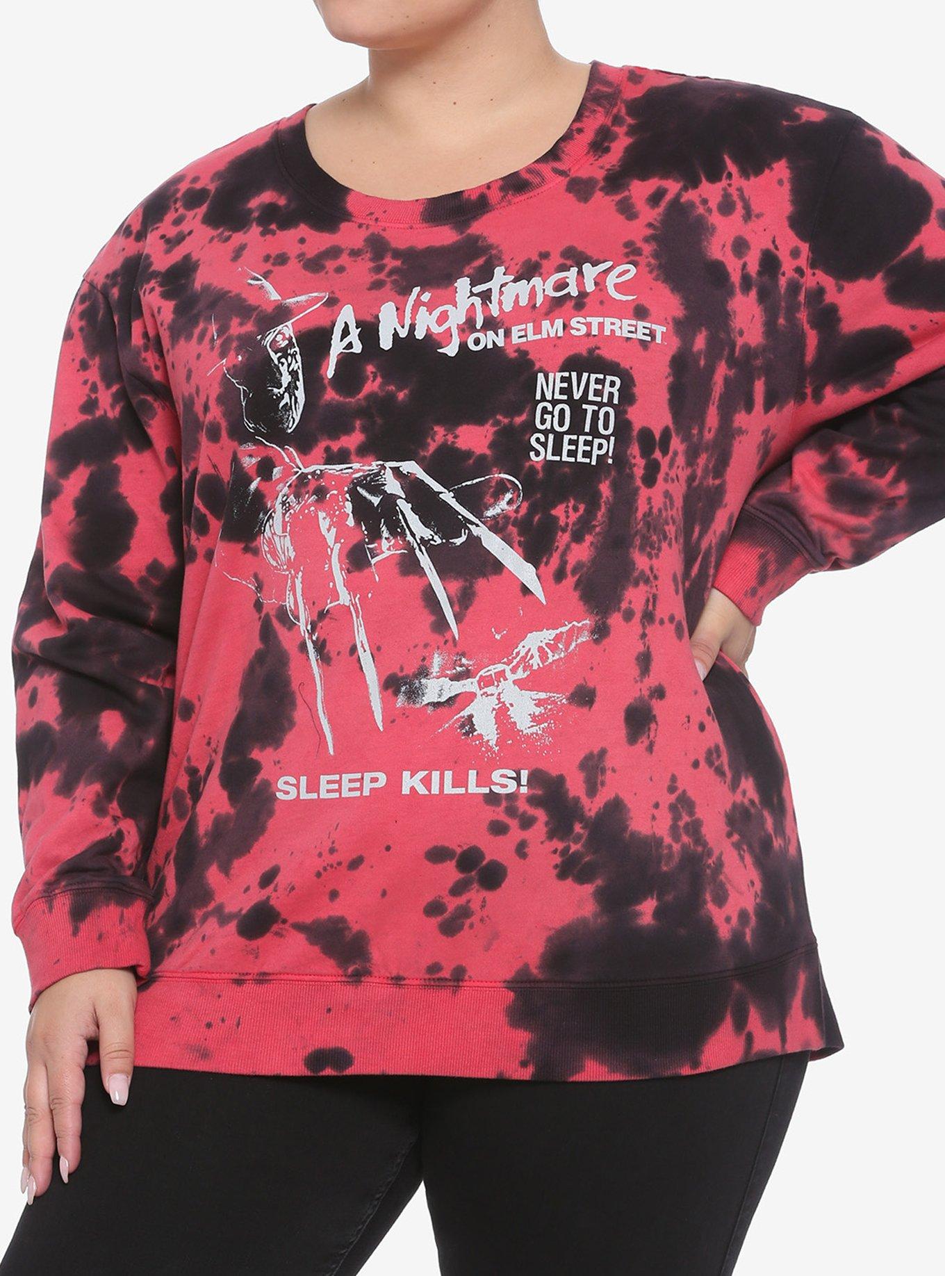 A Nightmare On Elm Street Tie-Dye Girls Sweatshirt Plus Size, MULTI, hi-res