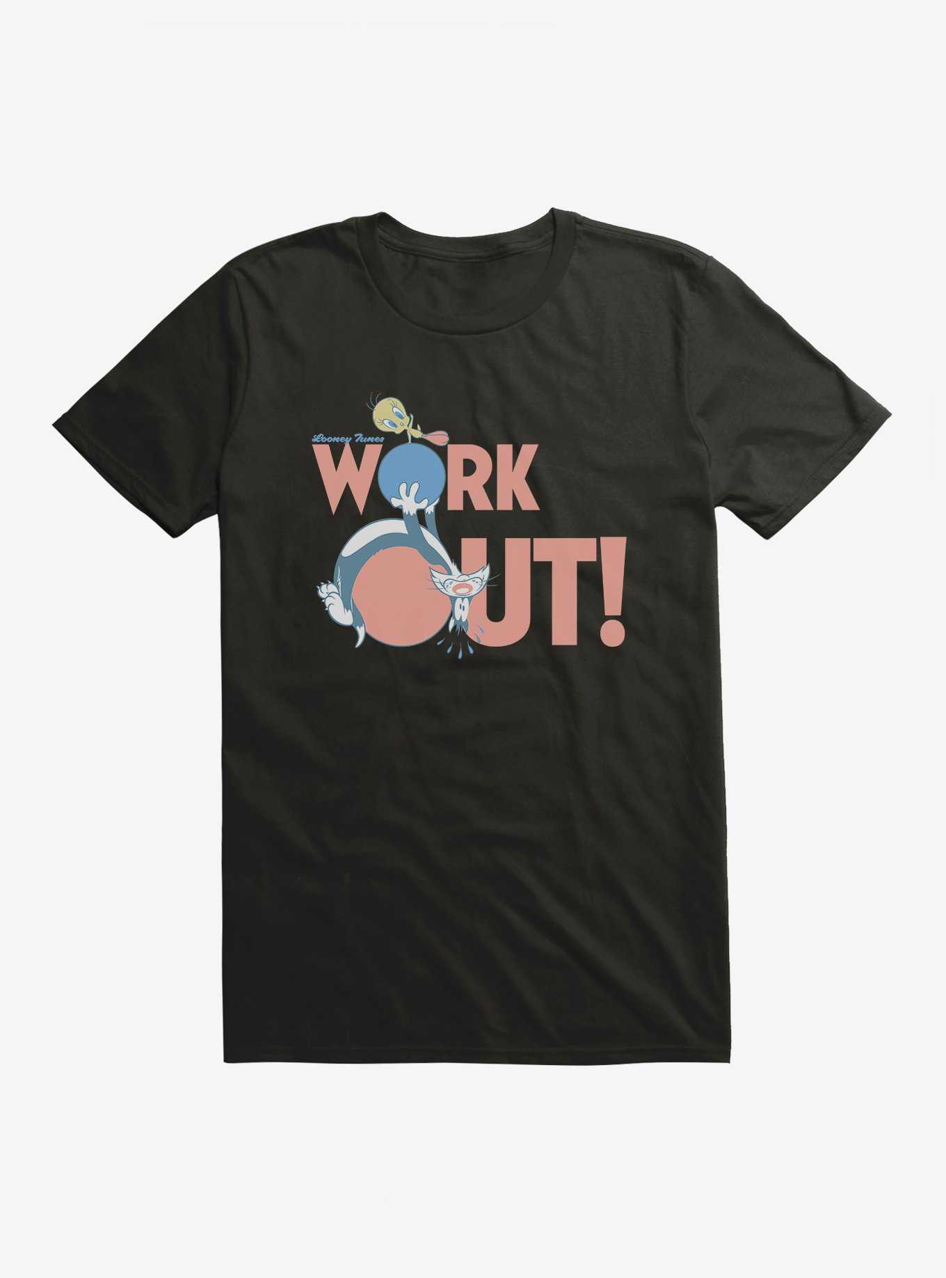 Looney Tunes Tweety Sylvester Work Out T-Shirt, , hi-res