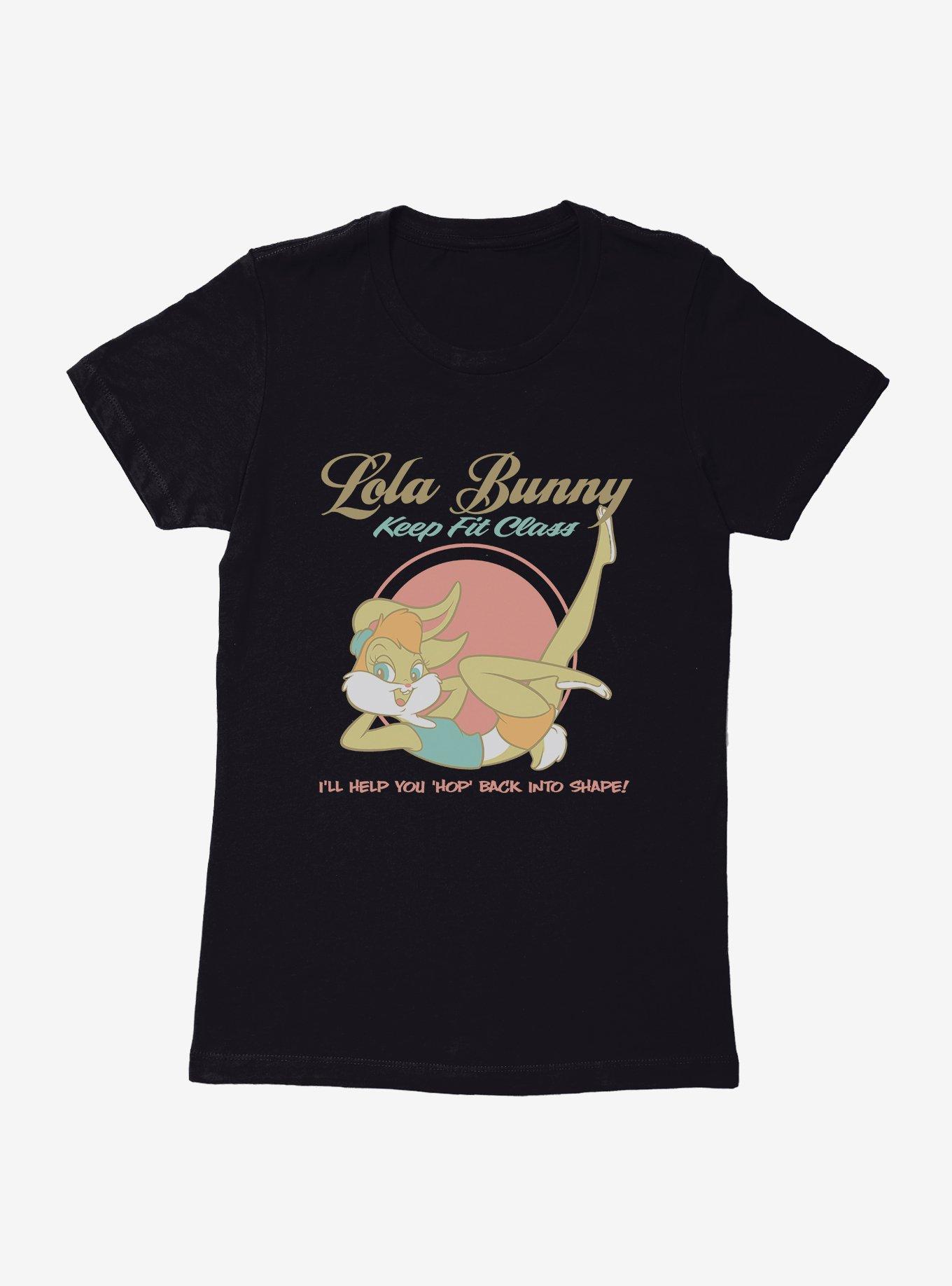 Looney Tunes Lola Bunny Keep Fit Class Womens T-Shirt, BLACK, hi-res
