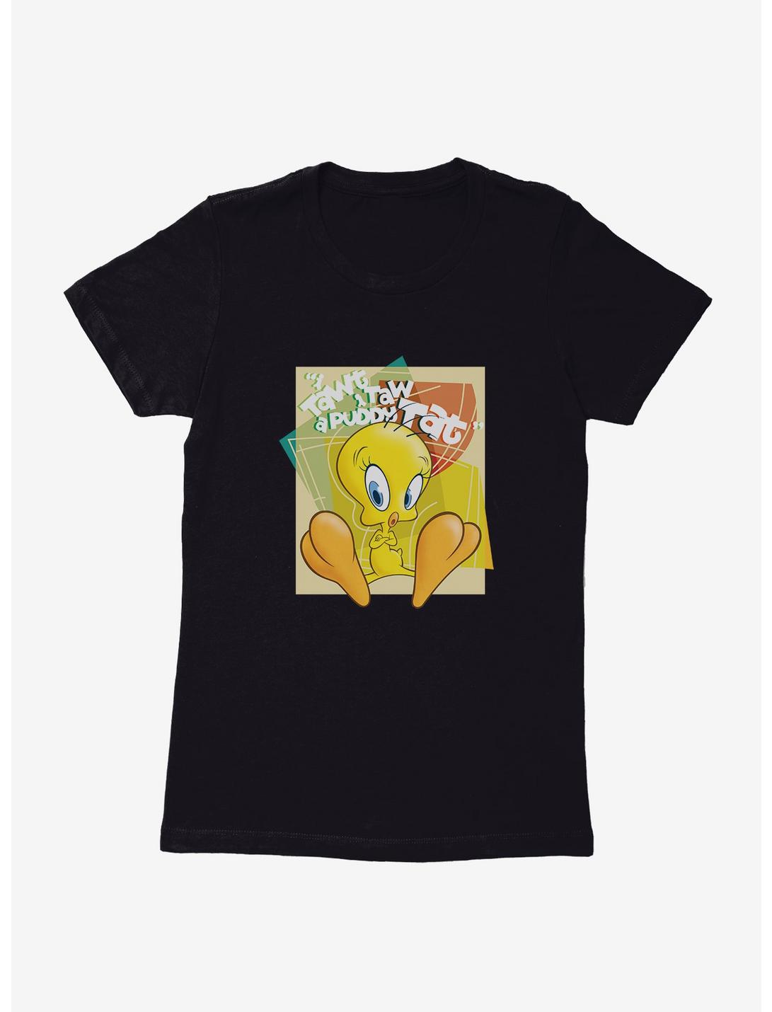 Looney Tunes Tweety Bird Taw A Puddy Tat Womens T-Shirt, BLACK, hi-res