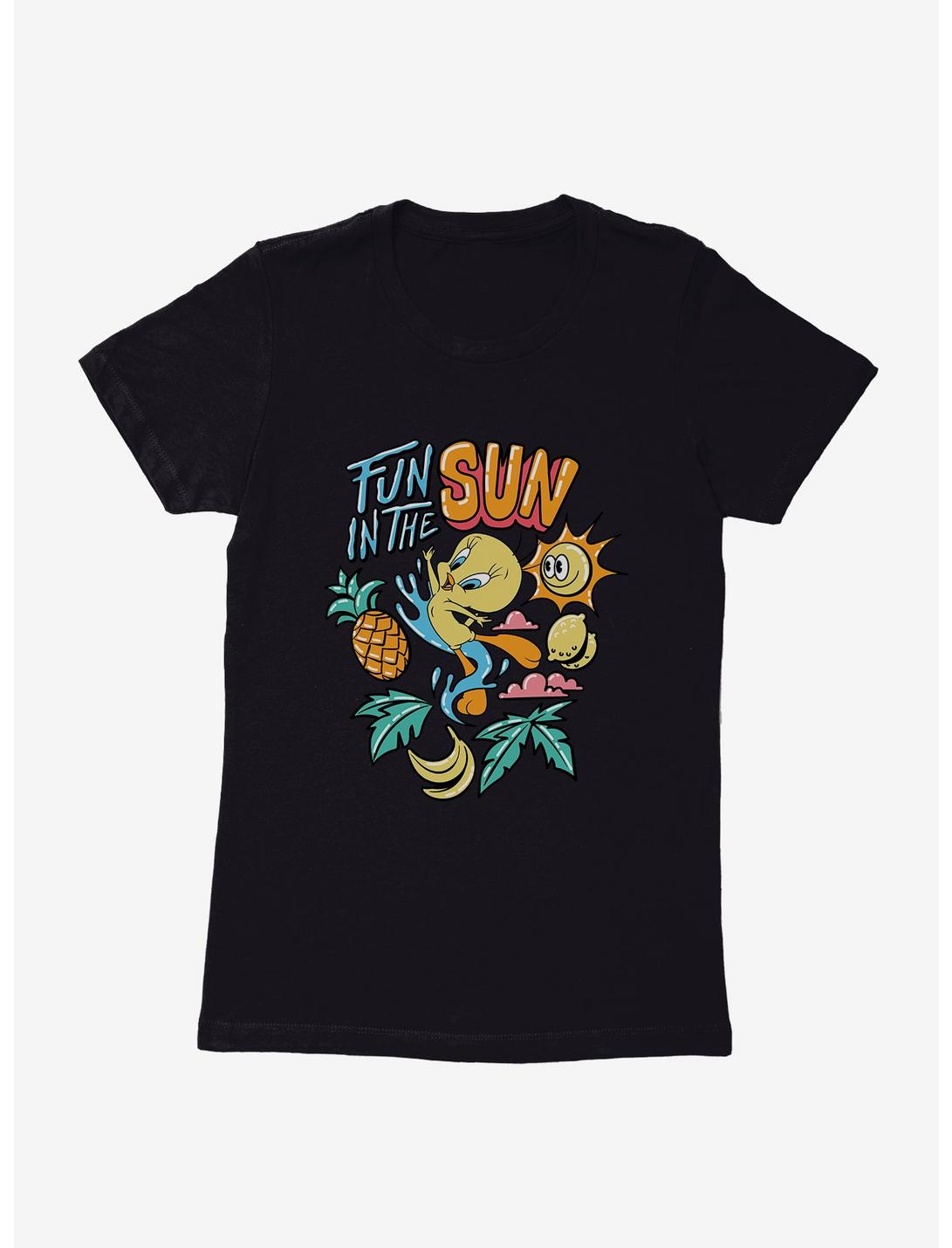 Looney Tunes Tweety Bird Summer Fun In The Sun Womens T-Shirt, BLACK, hi-res