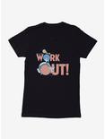 Looney Tunes Tweety Sylvester Work Out Womens T-Shirt, BLACK, hi-res