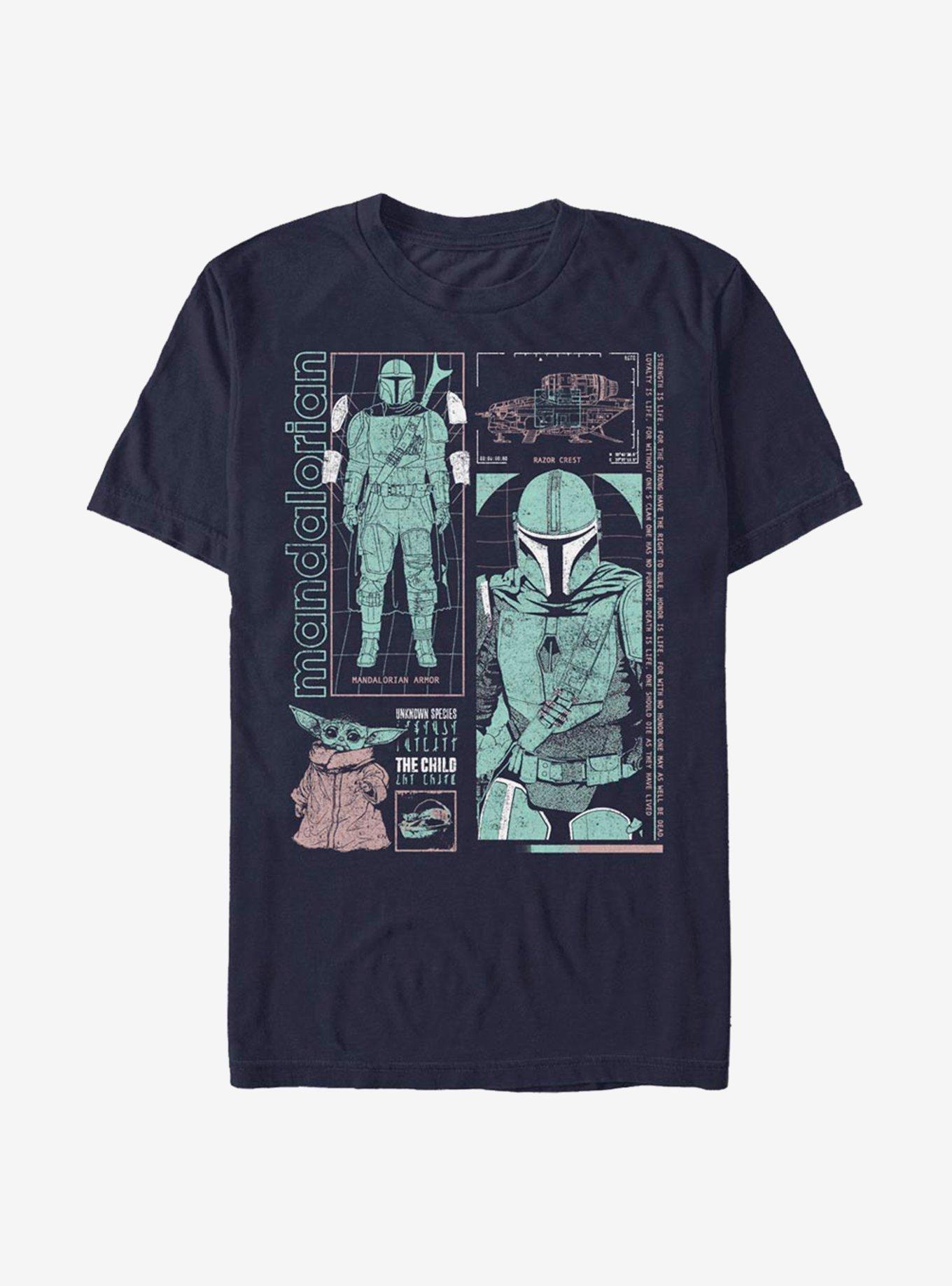 Star Wars The Mandalorian The Child Mando Info Back T-Shirt, , hi-res