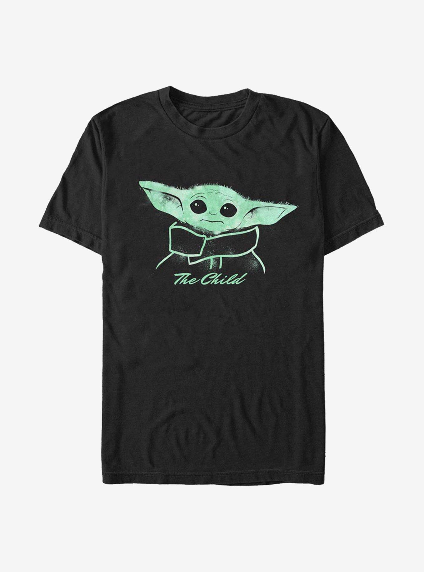 Star Wars The Mandalorian The Child Painted Child T-Shirt, BLACK, hi-res