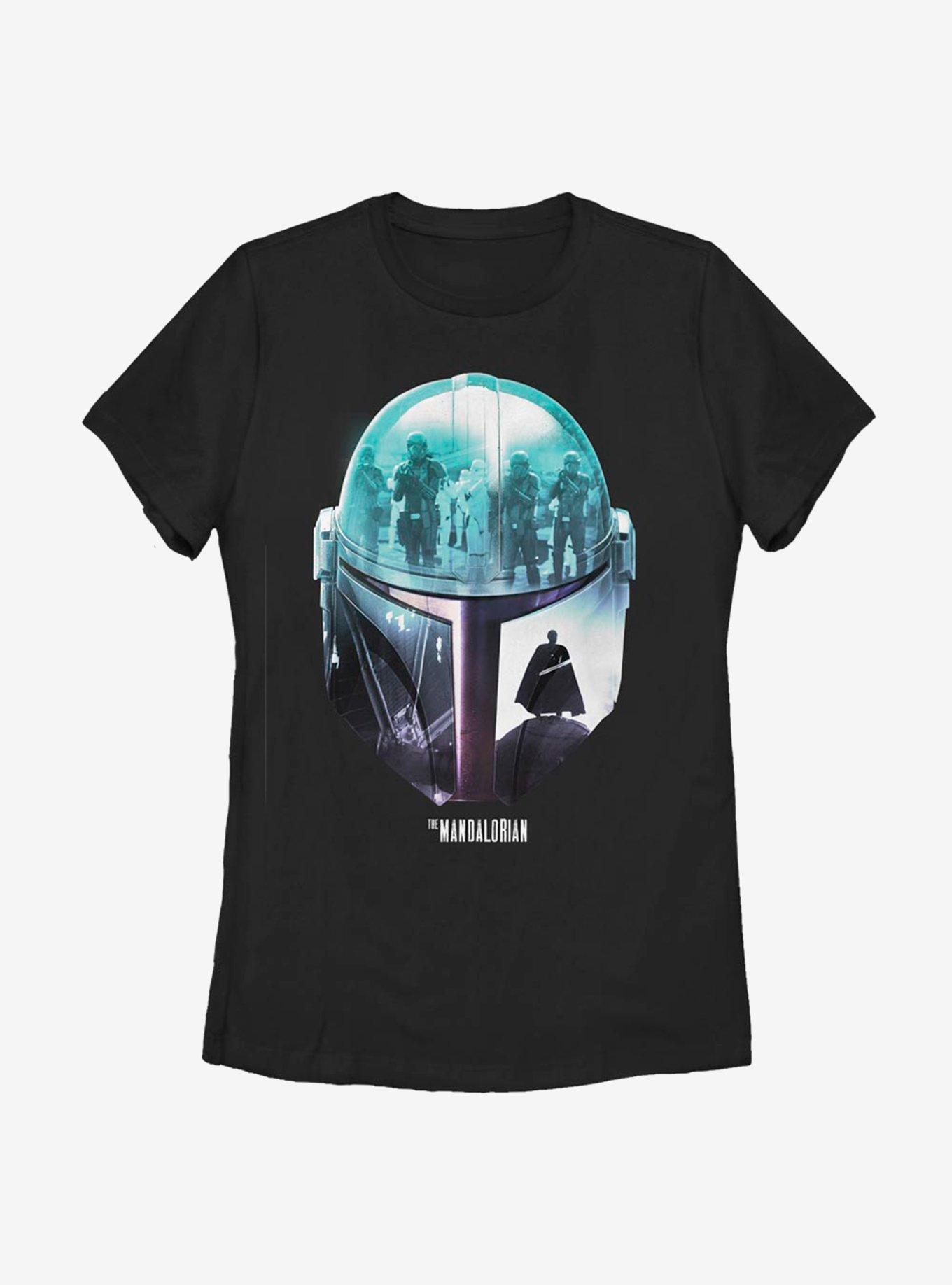 Star Wars The Mandalorian The Child Helmet Sunset Womens T-Shirt, , hi-res