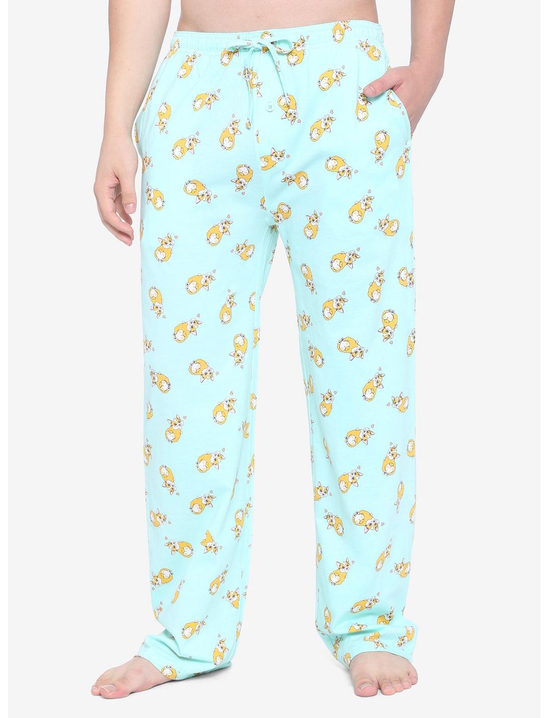 Corgis Mint Pajama Pants, MULTI, hi-res