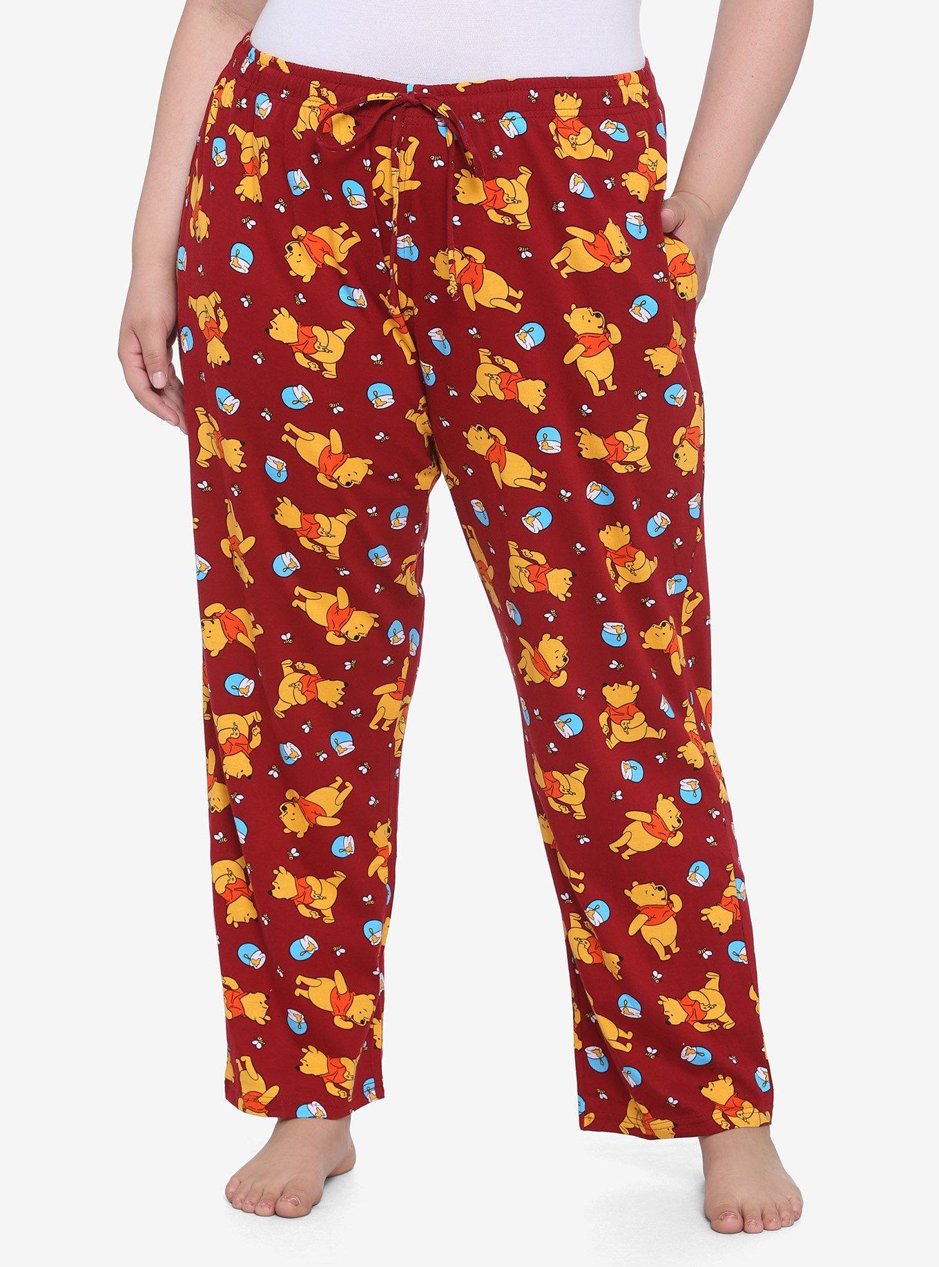 Disney Winnie The Pooh Hunny & Bees Girls Pajama Pants Plus Size, MULTI, hi-res