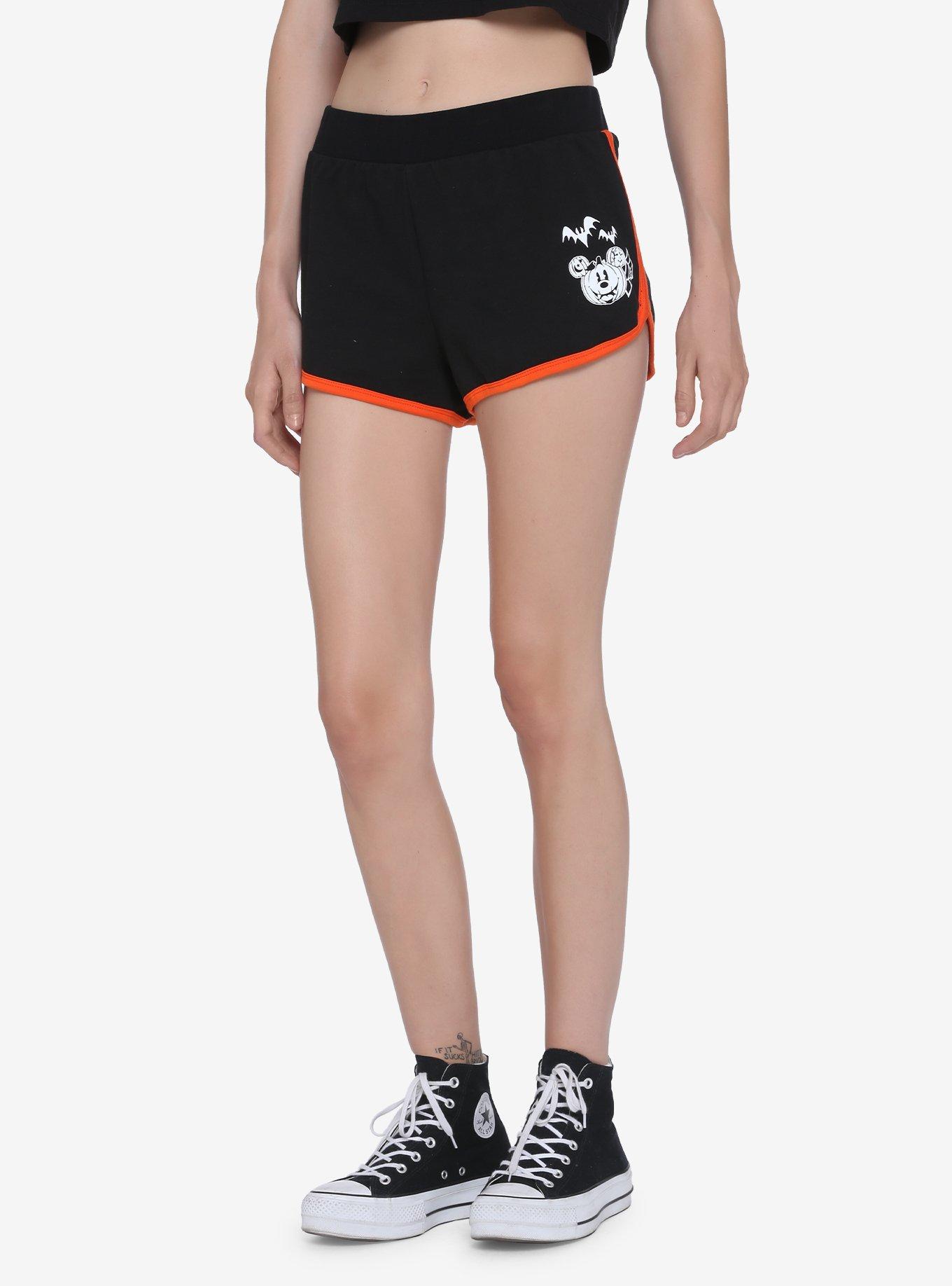 Disney Mickey Mouse Halloween Girls Soft Shorts, BLACK, hi-res