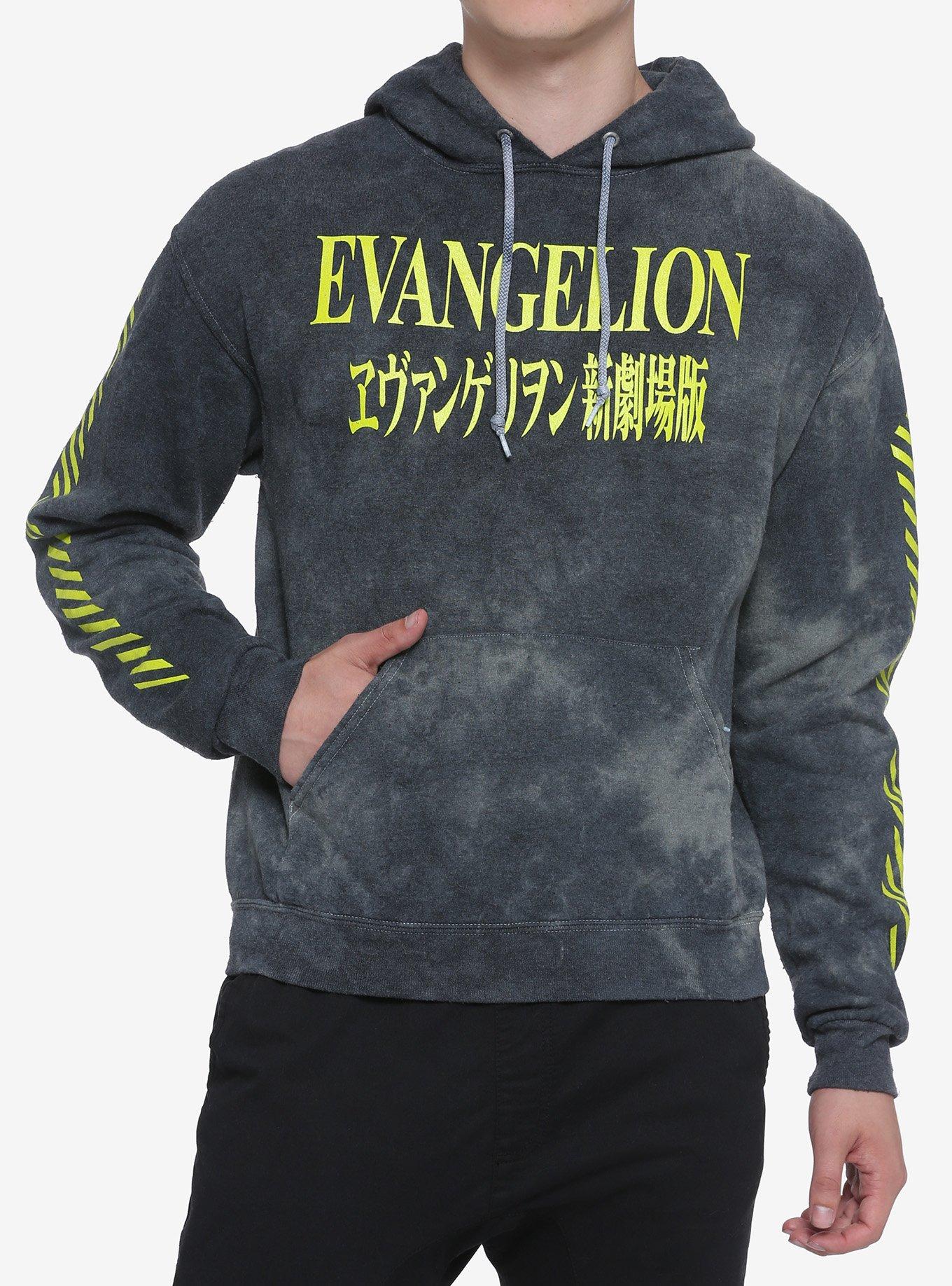 Neon Genesis Evangelion Silhouette Washed Hoodie, MULTI, hi-res