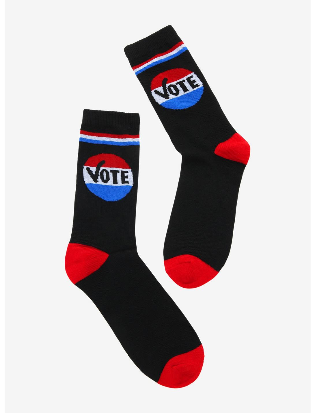 Vote Button Crew Socks, , hi-res