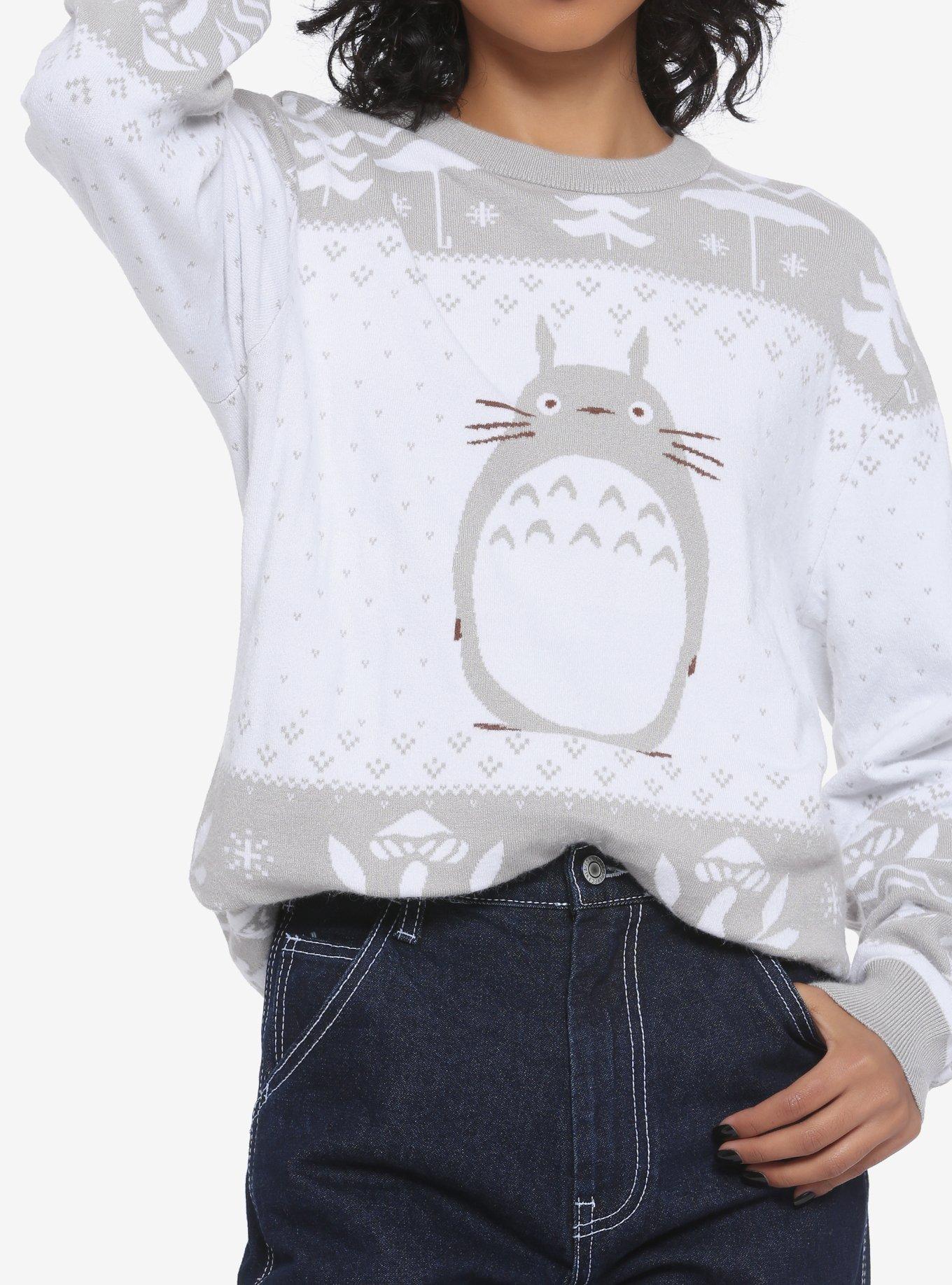 Our Universe Studio Ghibli My Neighbor Totoro Grey & White Fair Isle Sweater, MULTI, hi-res