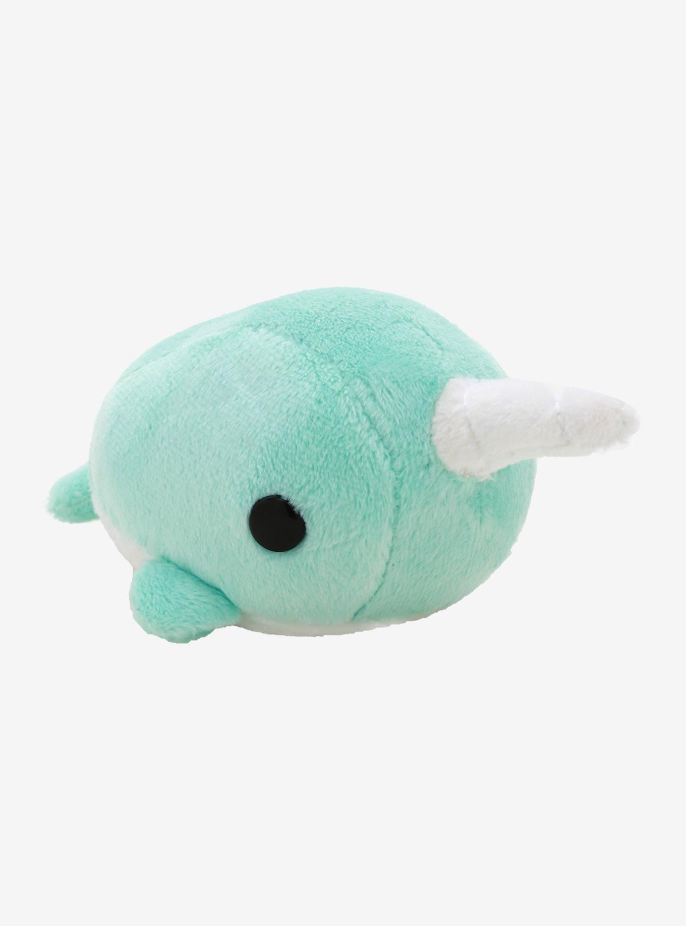 1 - Bellzi Teal Narwhal Stuffed Animal Plushie Cuddle Soft Kawaii