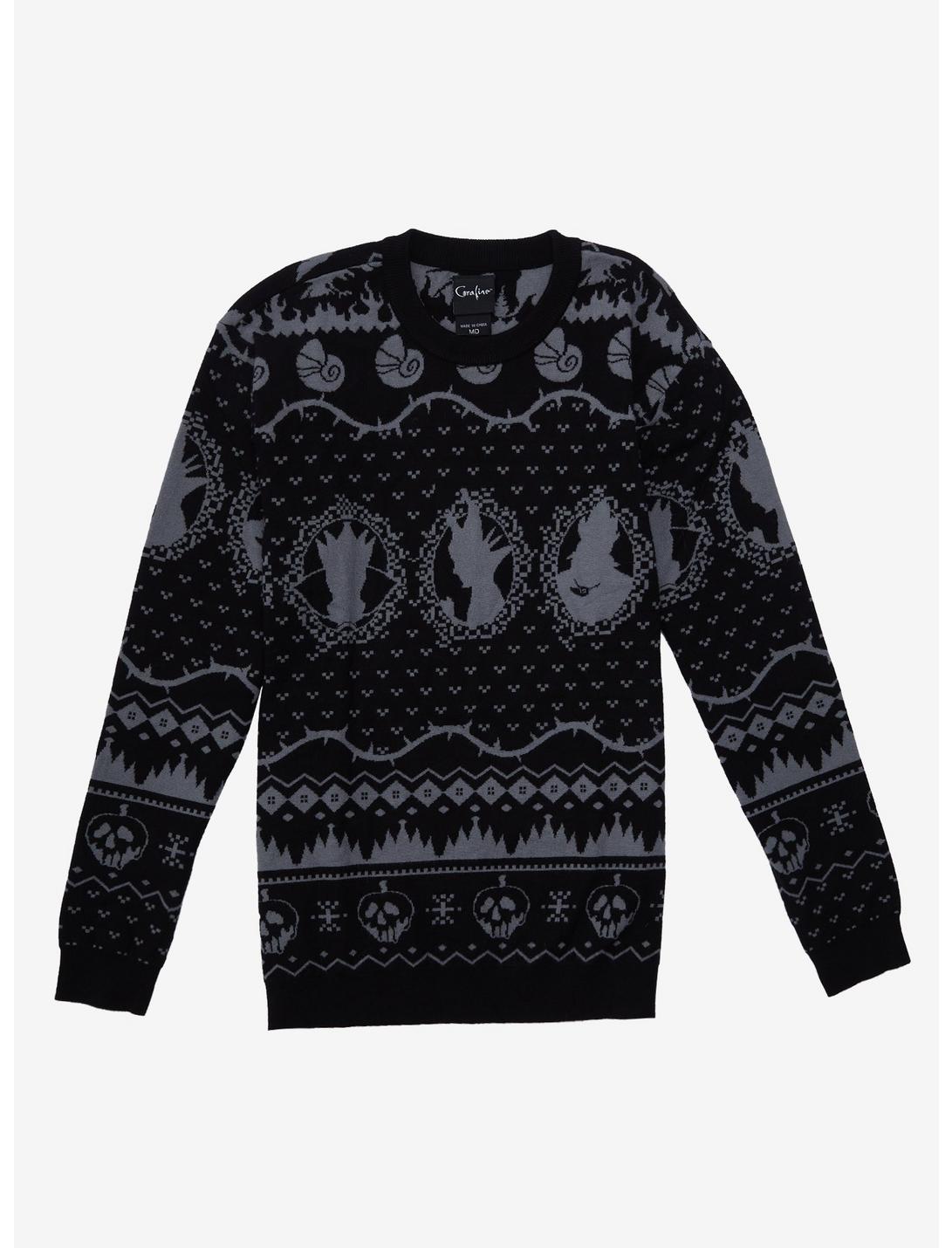 Disney Villains Holiday Sweater - BoxLunch Exclusive, BLACK, hi-res