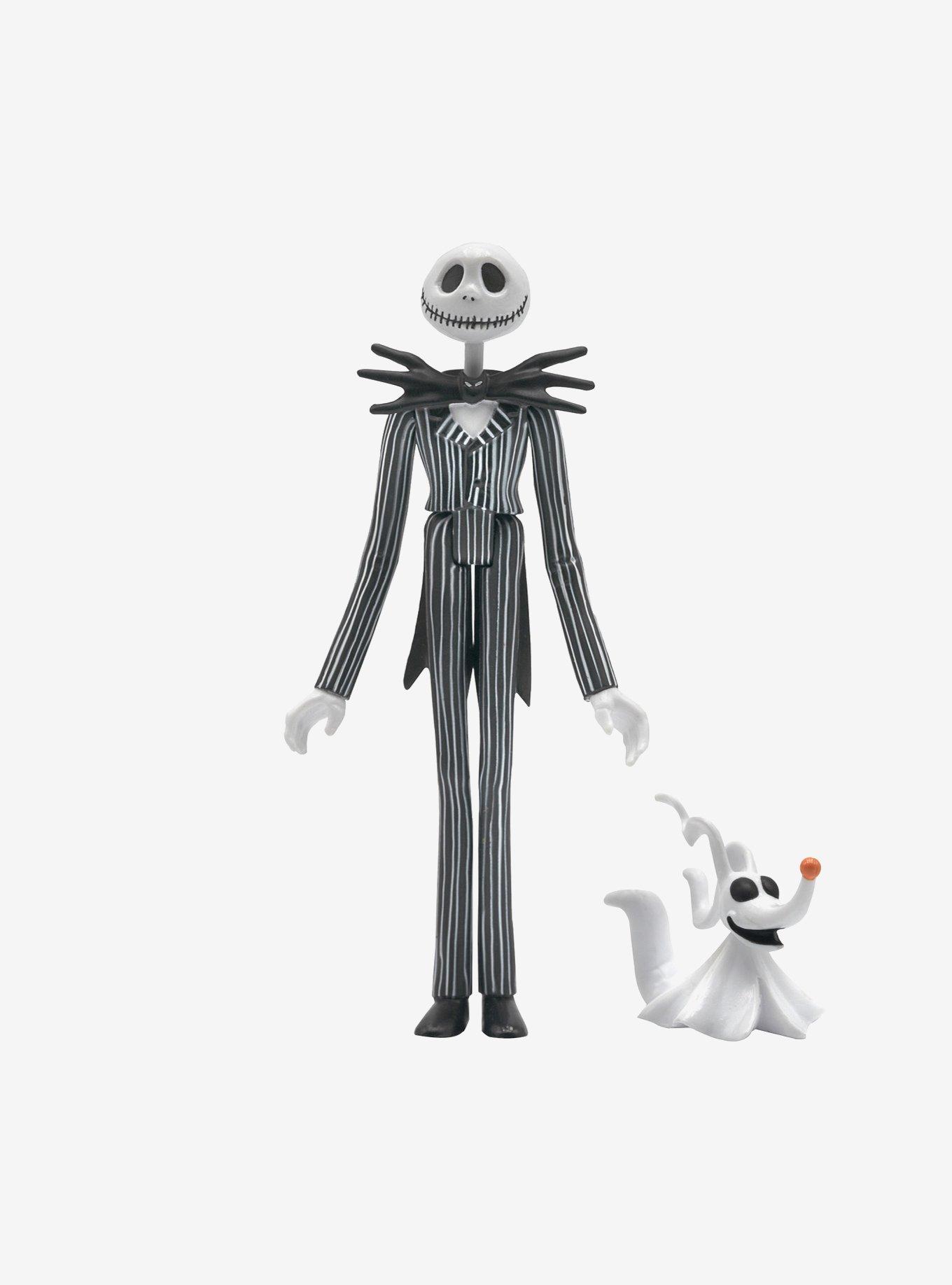 Super7 ReAction The Nightmare Before Christmas Jack Skellington & Zero Collectible Action Figures, , hi-res