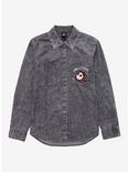 Disney The Nightmare Before Christmas Jack with Roses Women's Denim Button-up - BoxLunch Exclusive, BLACK, hi-res