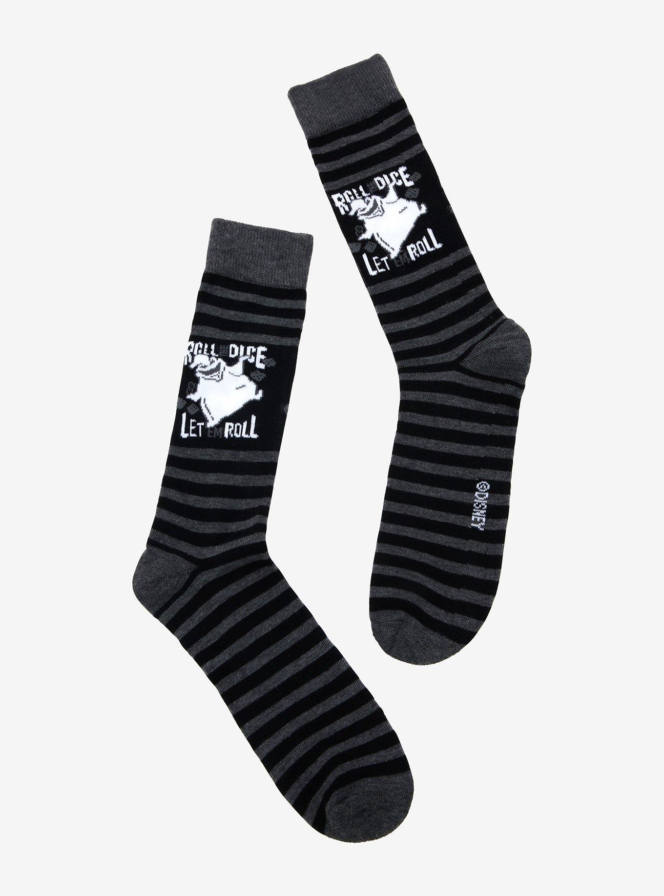 The Nightmare Before Christmas Oogie Boogie Stripe Crew Socks, , hi-res