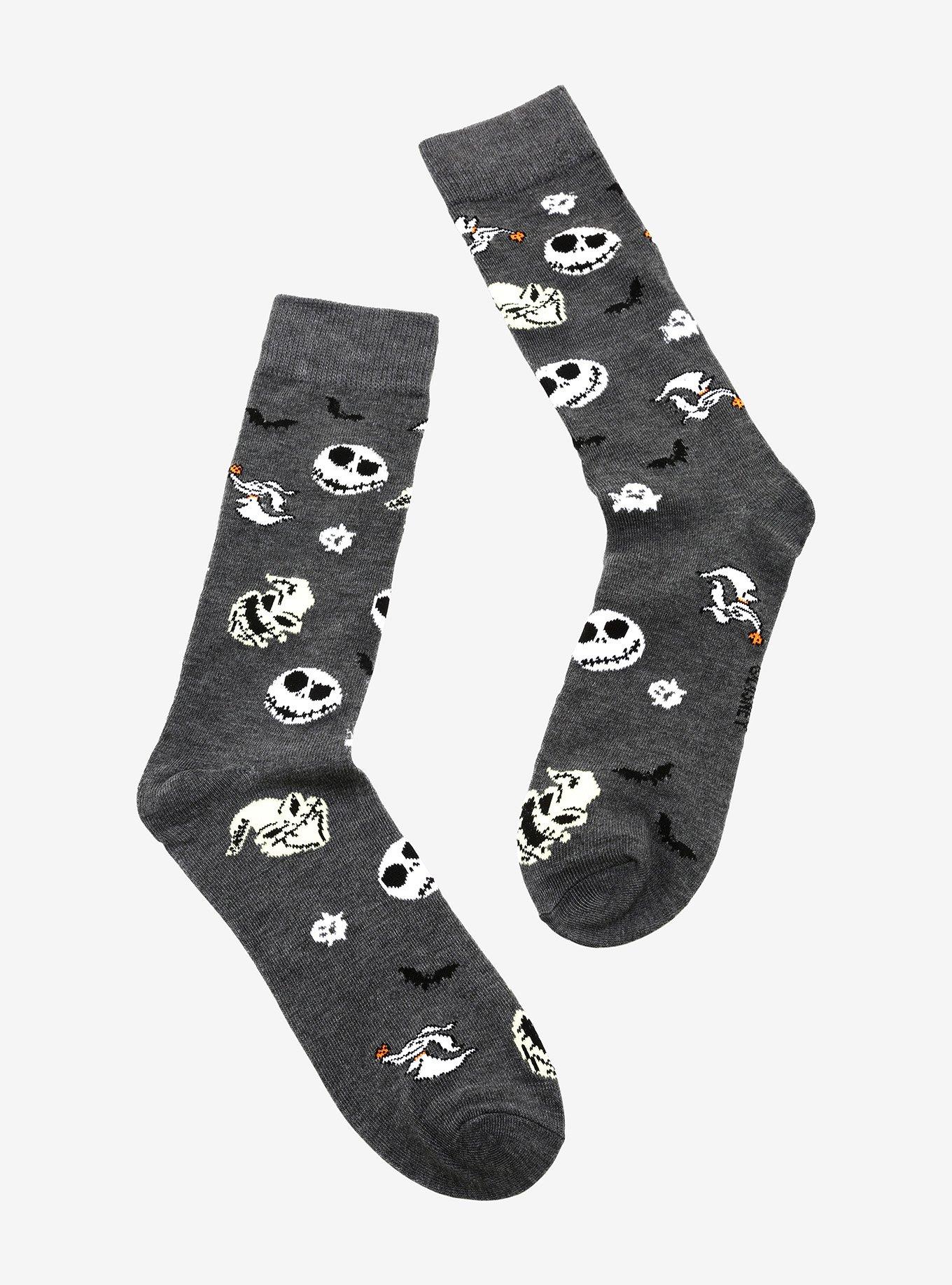 The Nightmare Before Christmas Glow-In-The-Dark Crew Socks, , hi-res