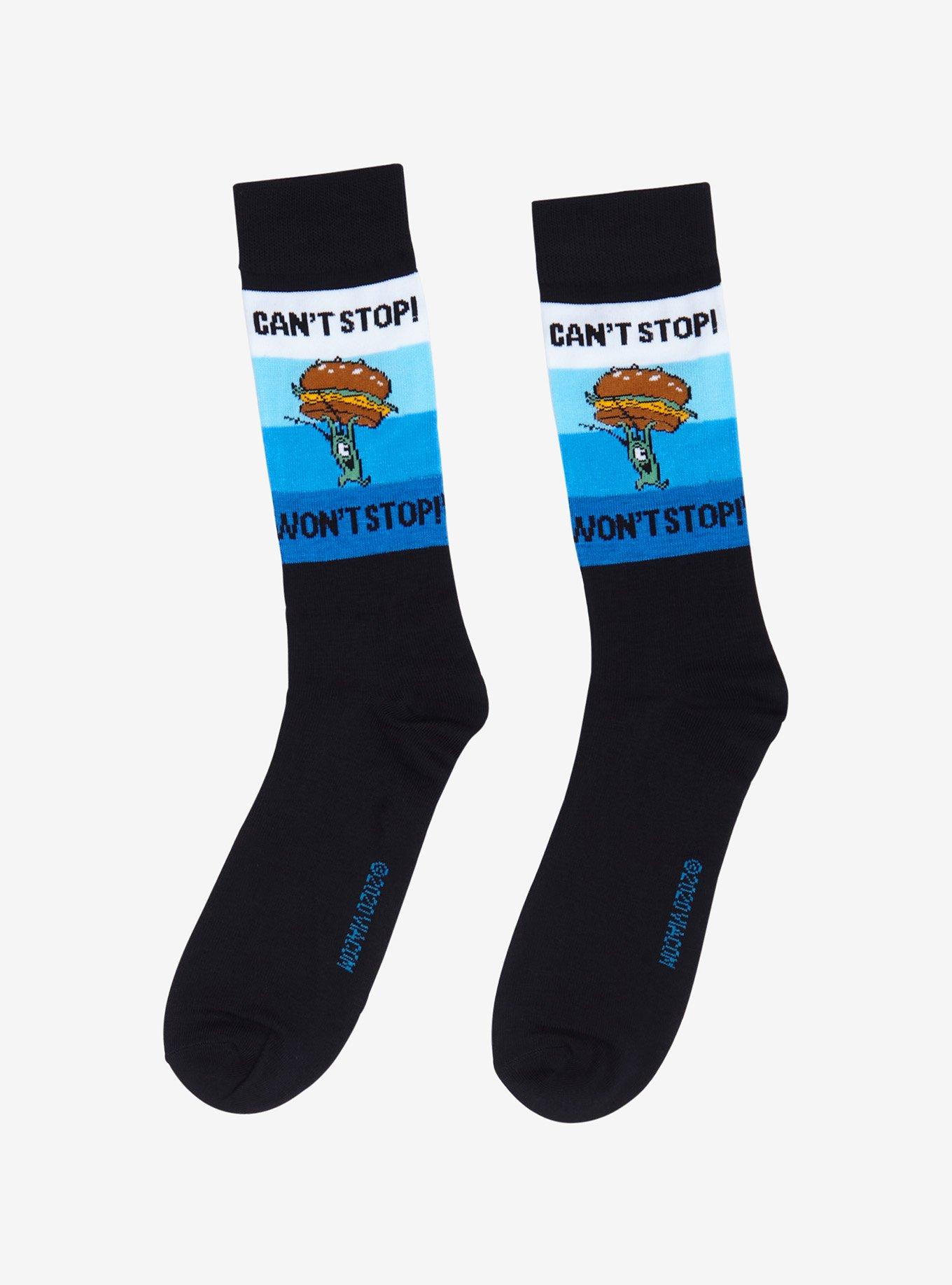 SpongeBob SquarePants Plankton Can't Stop! Won't Stop! Crew Socks, , hi-res