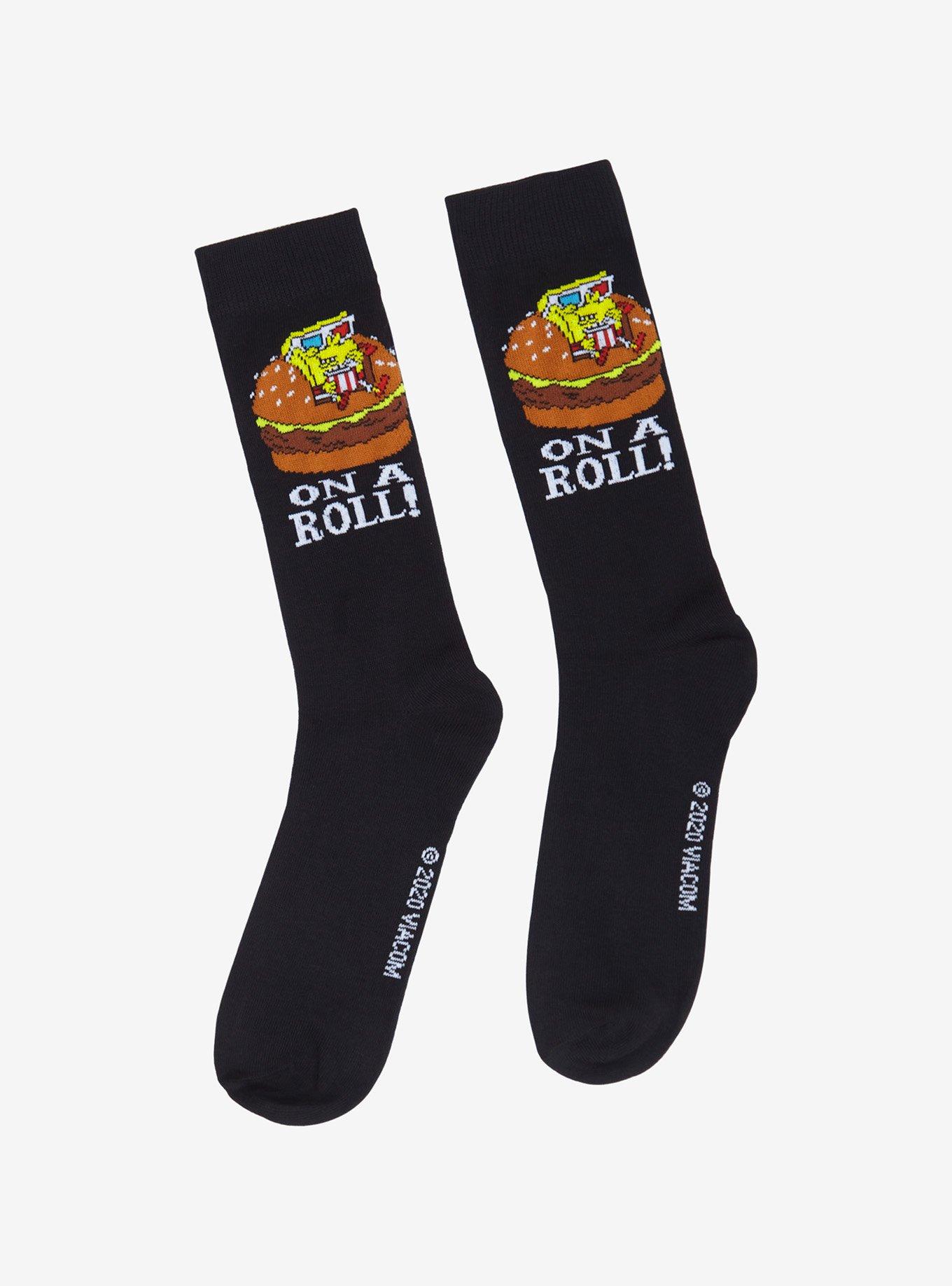 SpongeBob SquarePants On A Roll Crew Socks, , hi-res