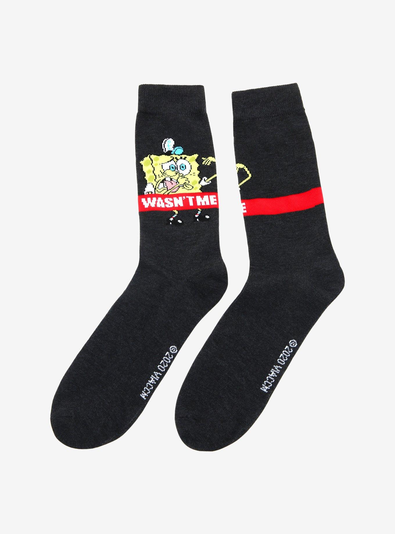 SpongeBob SquarePants Wasn't Me Crew Socks | Hot Topic