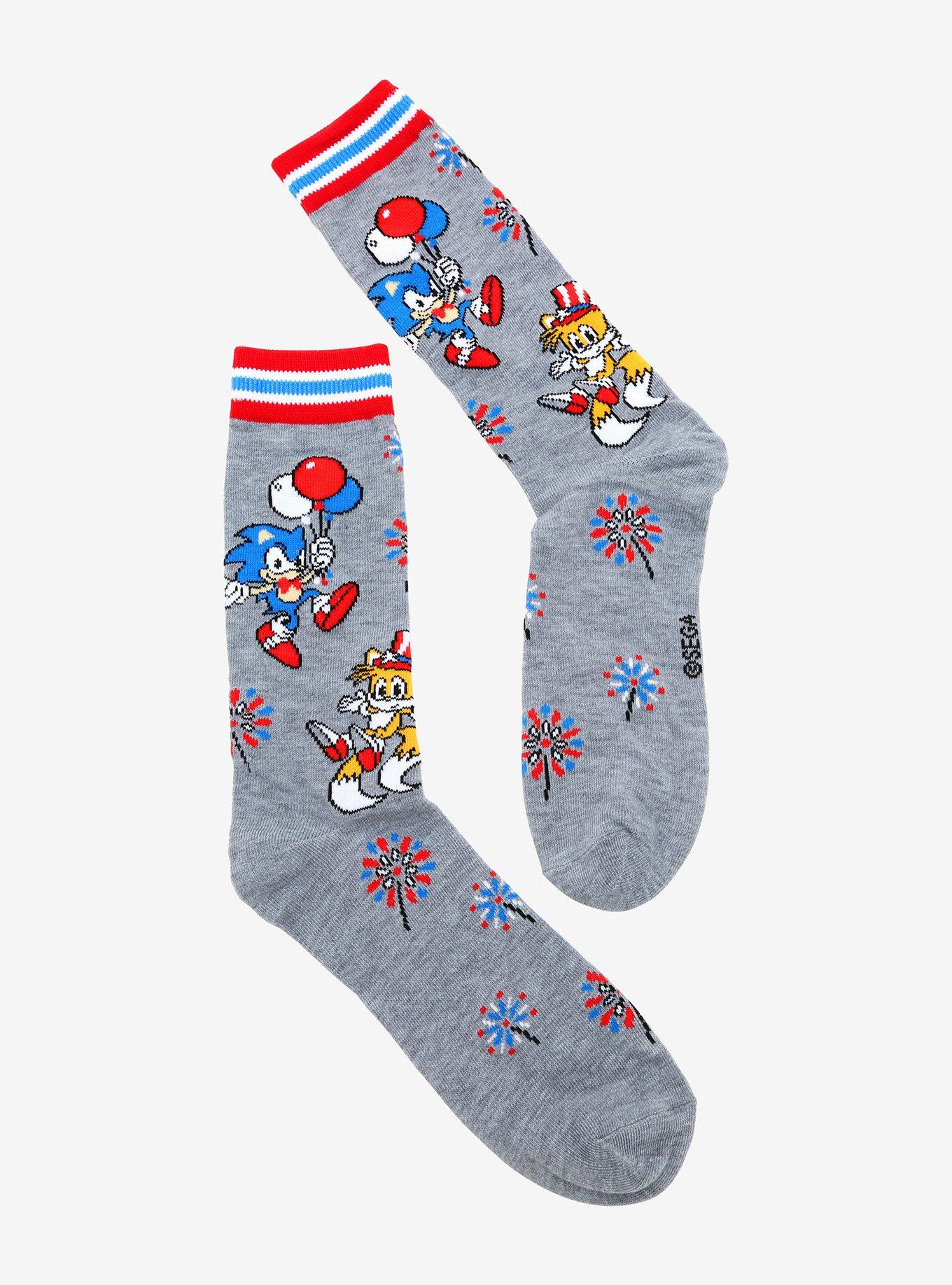 Sonic The Hedgehog Fireworks Crew Socks, , hi-res