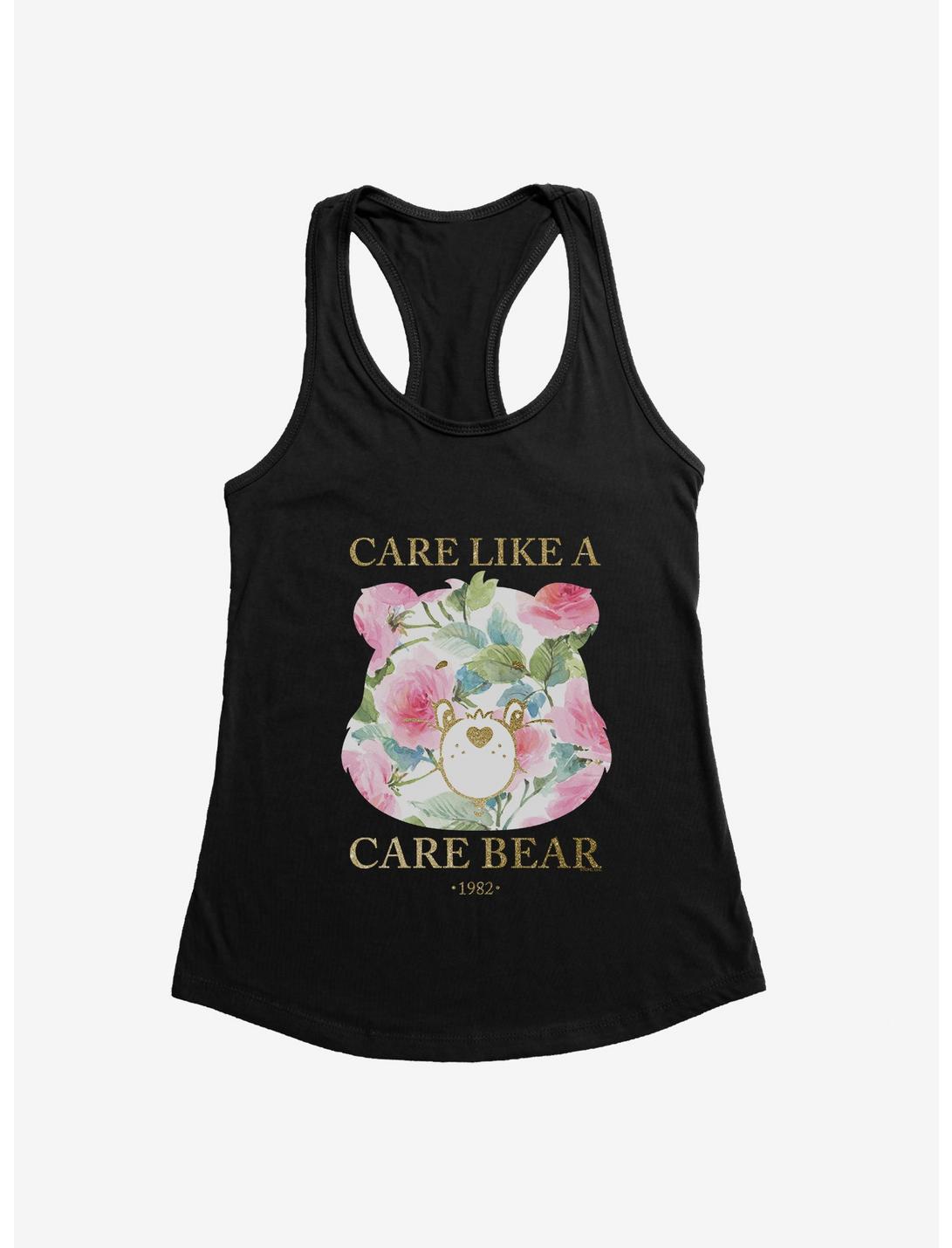Care Bears Care Like A Care Bear Floral Girls Tank, BLACK, hi-res