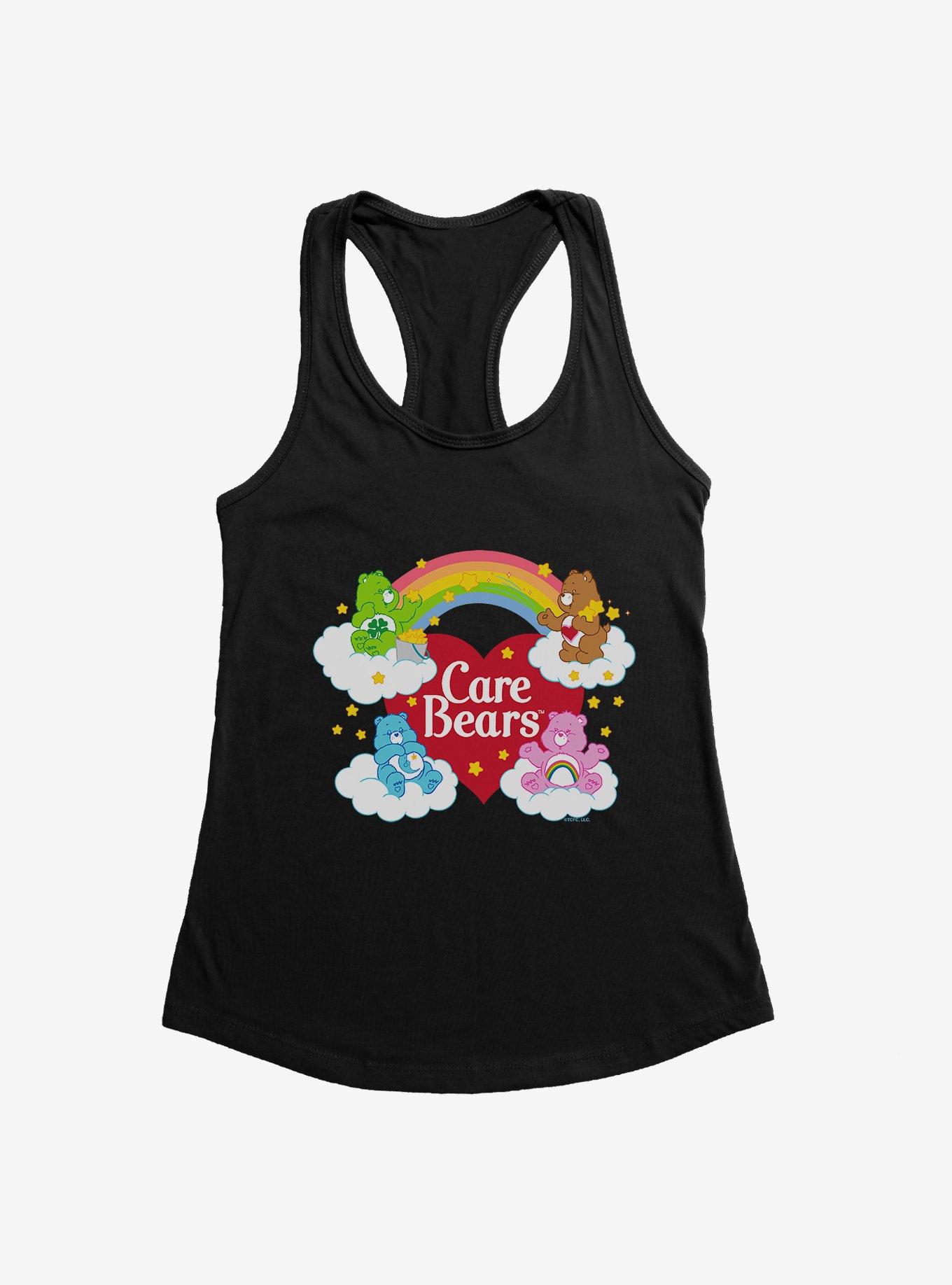 Care Bears Friends On Clouds Girls Tank, BLACK, hi-res
