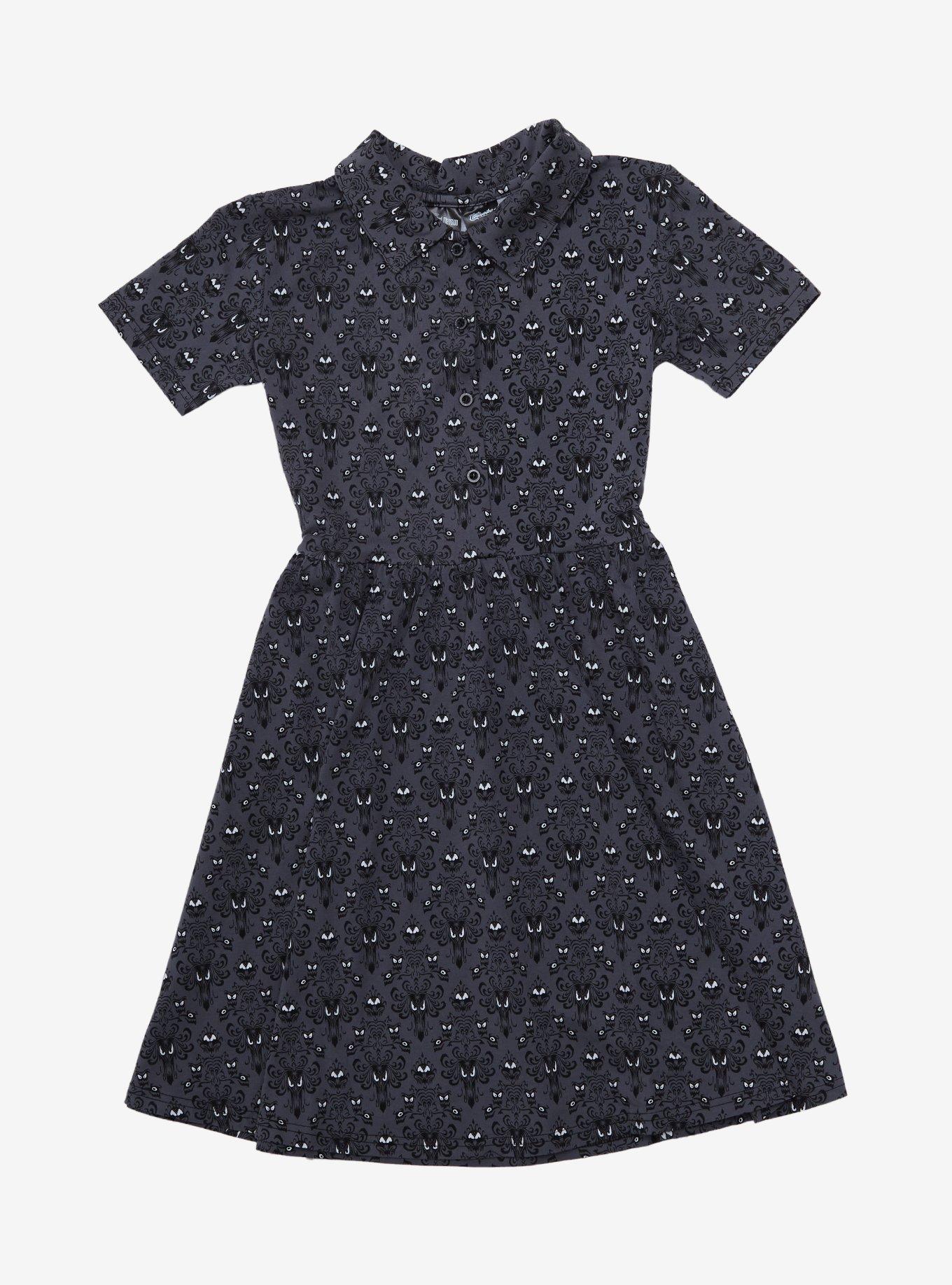 Cakeworthy Disney The Haunted Mansion Wallpaper Women's Dress - BoxLunch Exclusive, GREY, hi-res