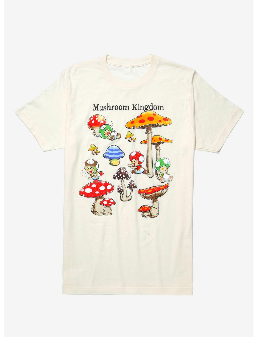 Nintendo Super Mario Mushroom Kingdom T-Shirt - BoxLunch Exclusive, CREAM, hi-res