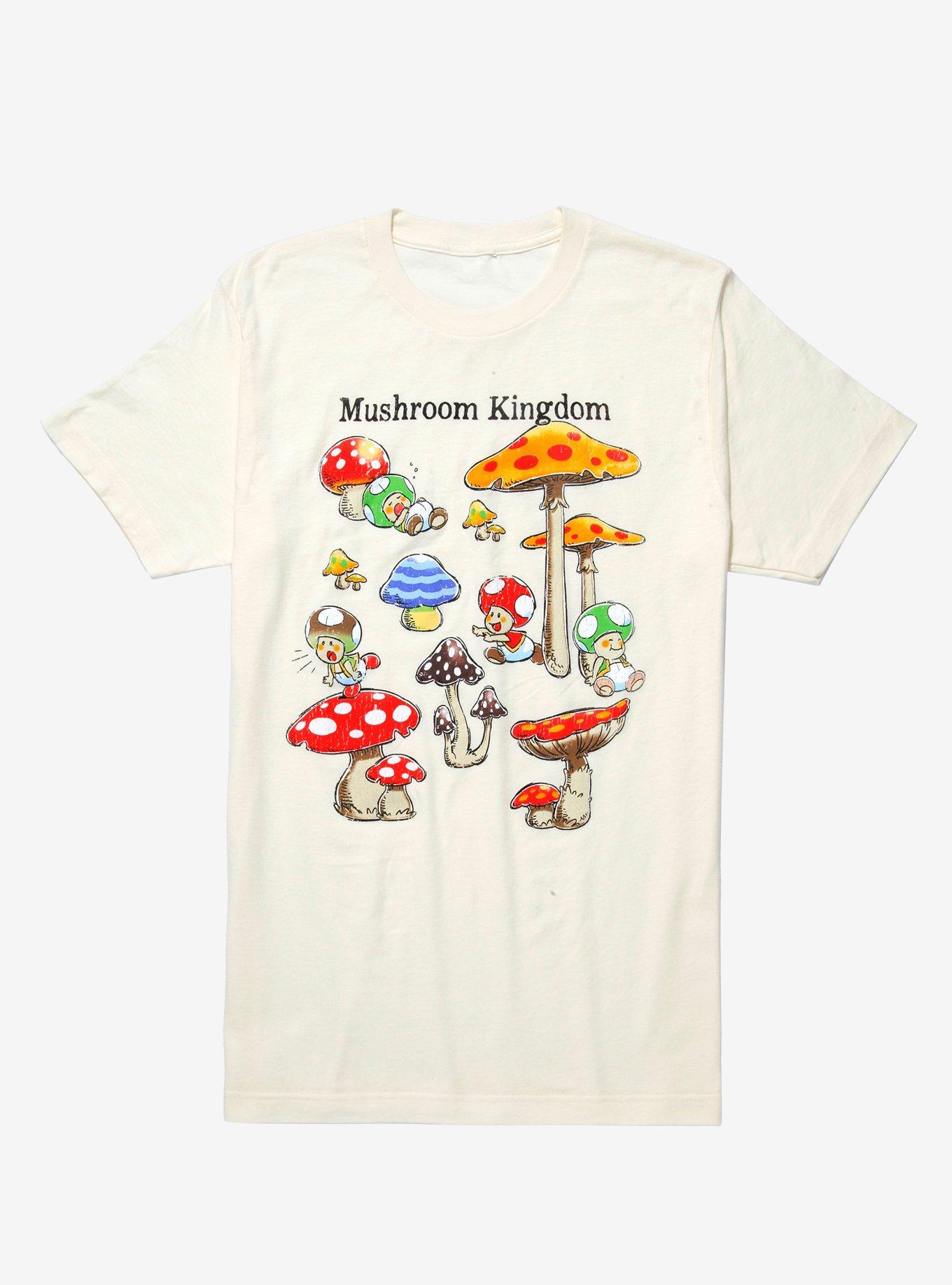 Nintendo Super Mario Mushroom Kingdom T-Shirt - BoxLunch Exclusive, CREAM, hi-res