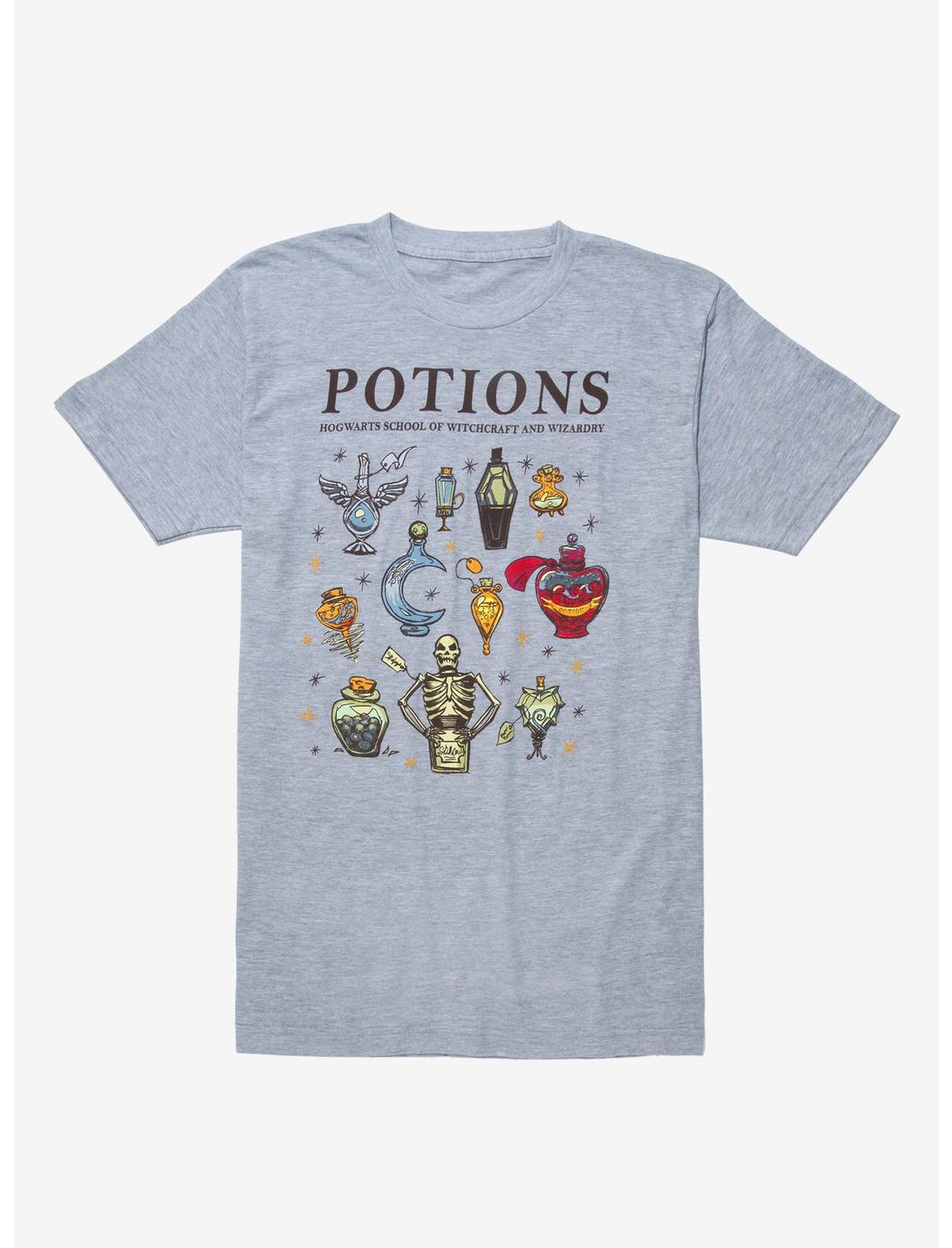 Harry Potter Potions T-Shirt - BoxLunch Exclusive, HEATHER GREY, hi-res