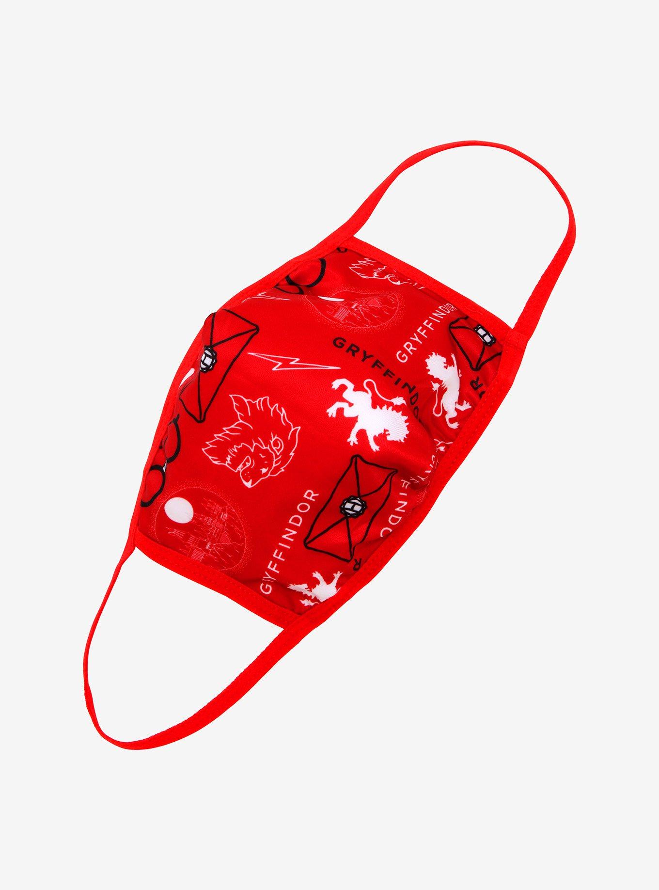 Harry Potter Red Gryffindor Icons Fashion Face Mask With Filter Pocket, , hi-res