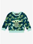 Our Universe Star Wars The Mandalorian The Child Camo Toddler Crewneck - BoxLunch Exclusive, GREEN, hi-res