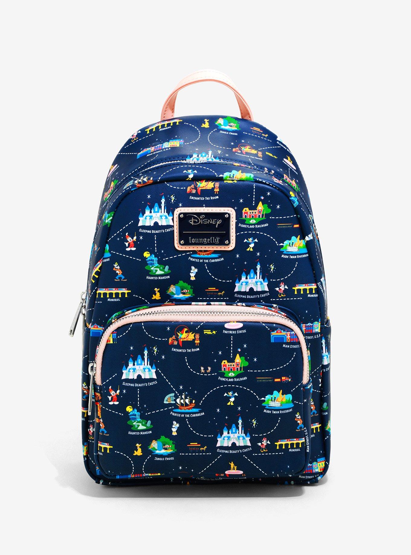 Loungefly Disneyland 65th Anniversary Map 2in1 Convertible Mini