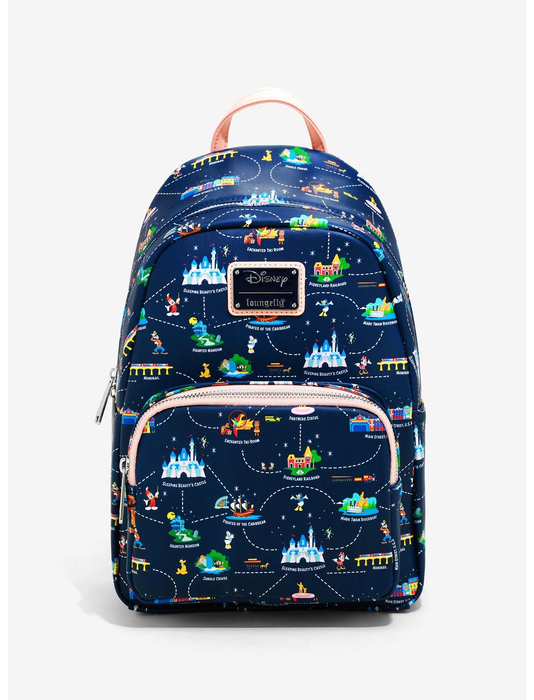 Loungefly Disneyland 65th Anniversary Map 2-in-1 Convertible Mini Backpack - BoxLunch Exclusive, , hi-res