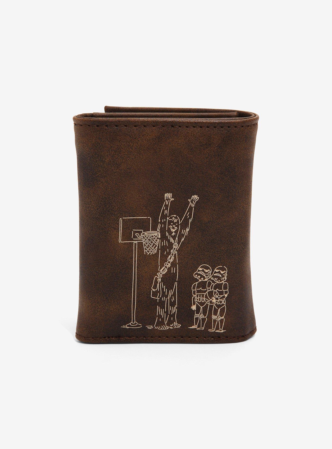 Star Wars Chewbacca Basketball Trifold Wallet - BoxLunch Exclusive, , hi-res