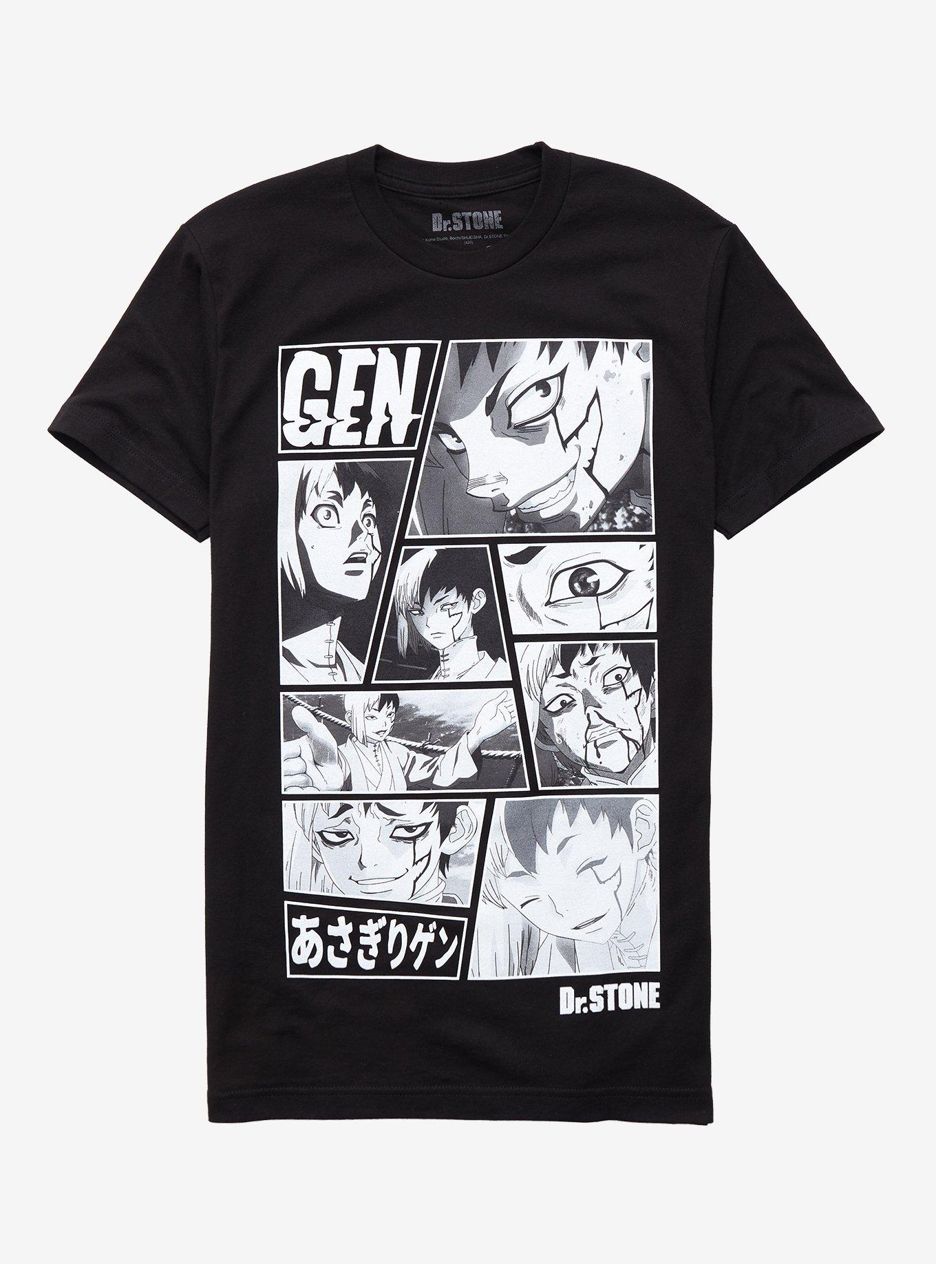 Dr. STONE Gen Black & White Panels T-Shirt | Hot Topic