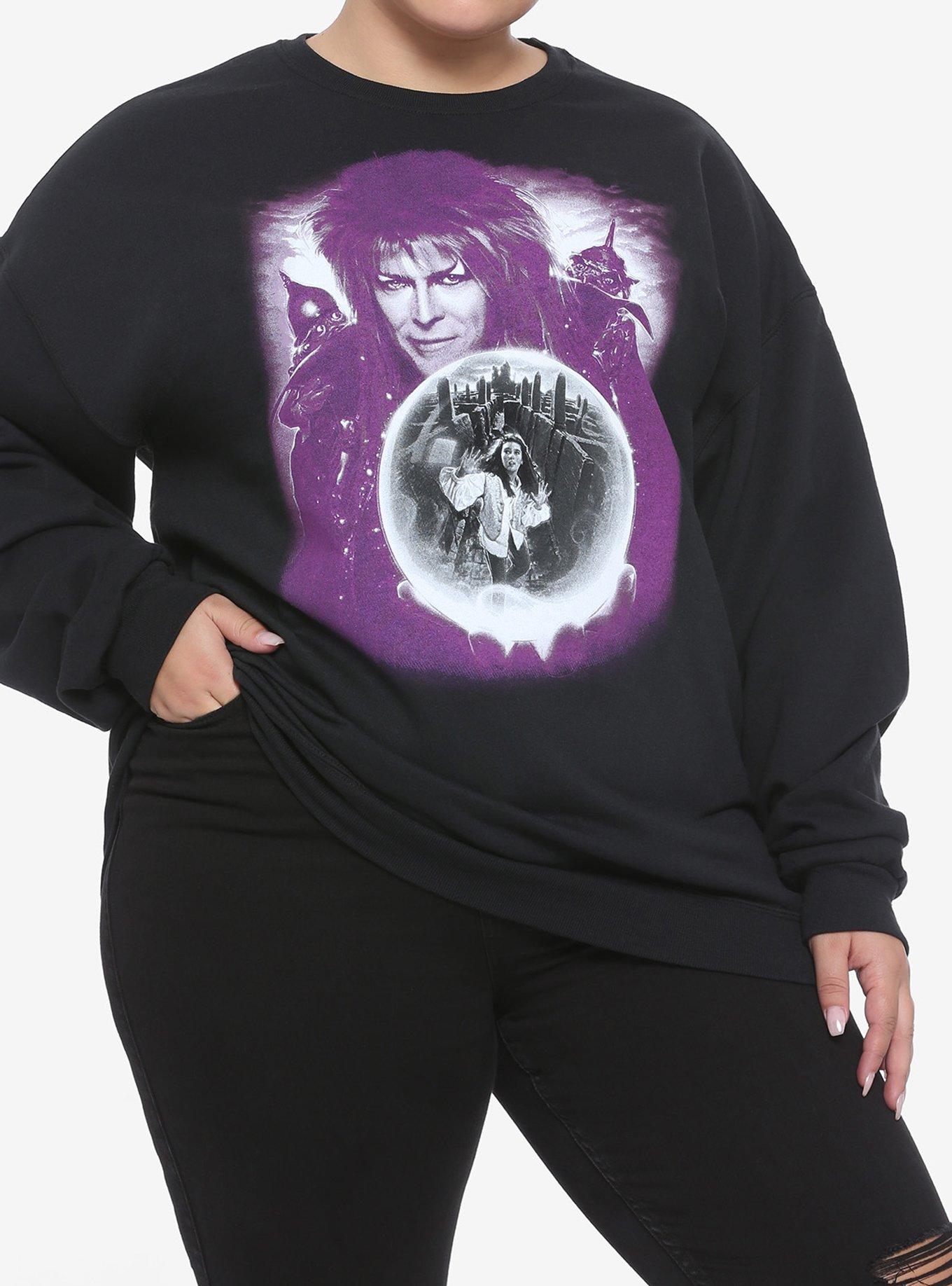 Labyrinth Purple Poster Girls Sweatshirt Plus Size, MULTI, hi-res