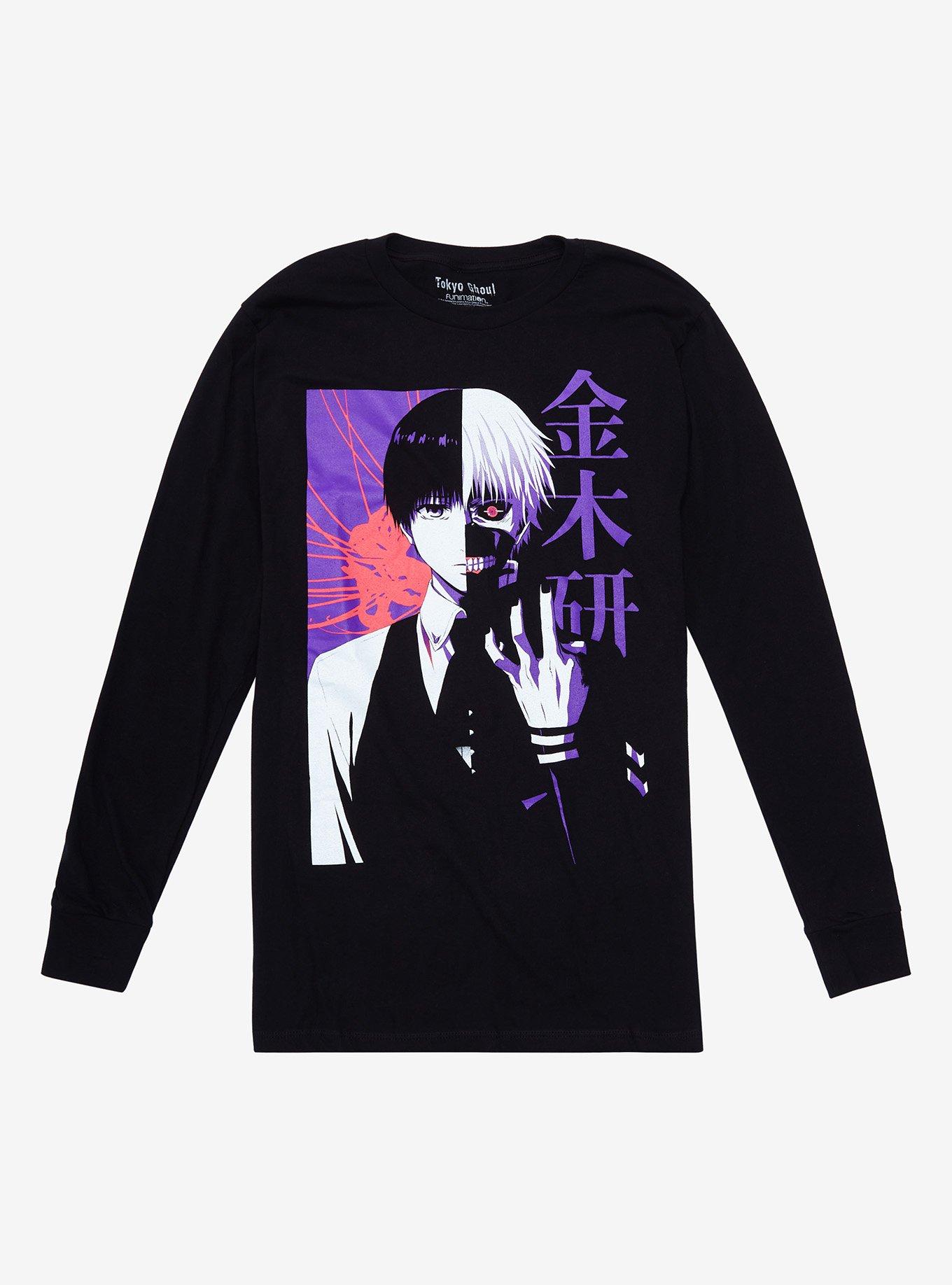 Tokyo Ghoul Ken Kaneki Split Face Long-Sleeve T-Shirt, MULTI, hi-res