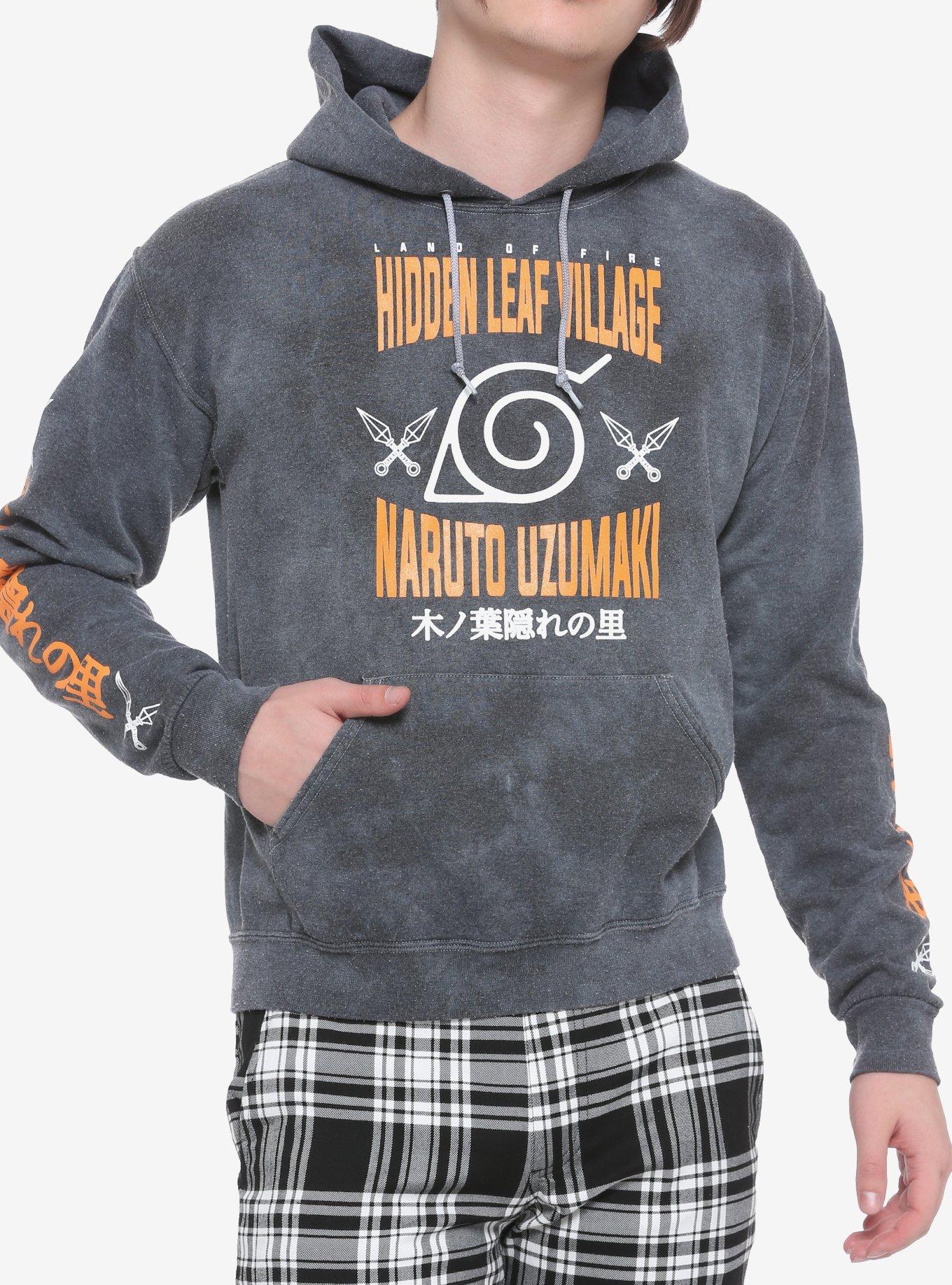 Naruto Shippuden Hidden Leaf Village Wash Hoodie, MULTI, hi-res