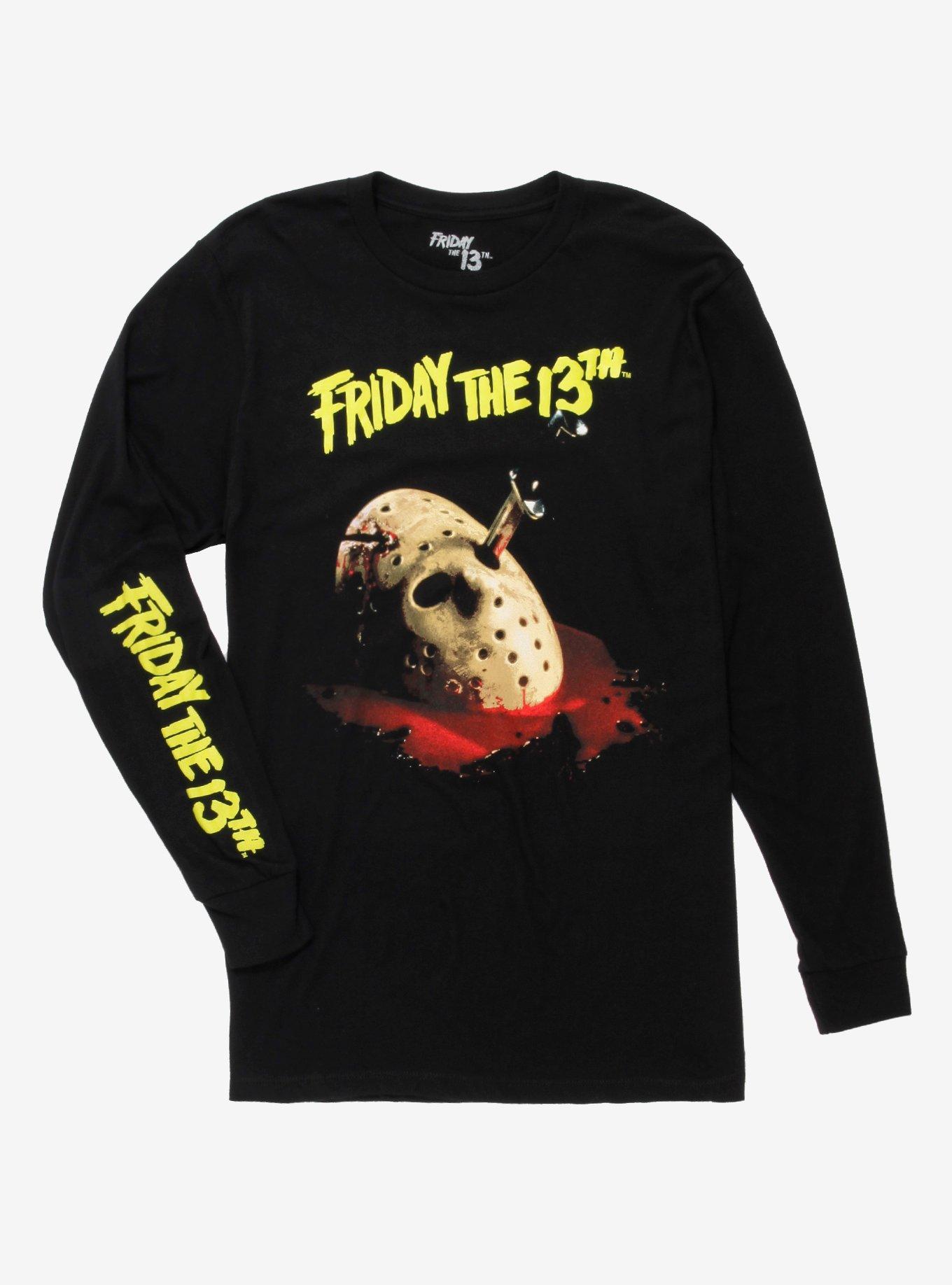 Friday The 13th Jason Mask Stab Long-Sleeve T-Shirt, MULTI, hi-res