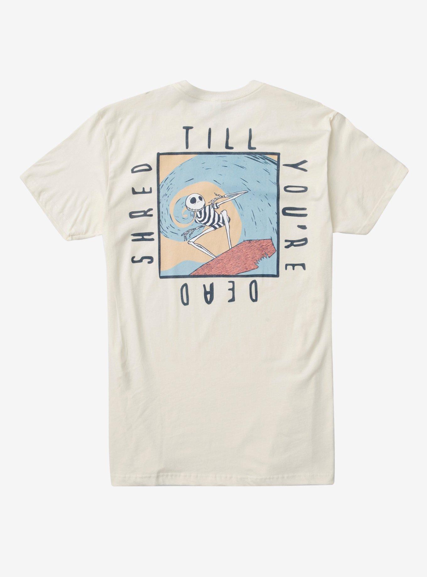 Disney The Nightmare Before Christmas Shred Till You're Dead T-Shirt - BoxLunch Exclusive, CREAM, hi-res