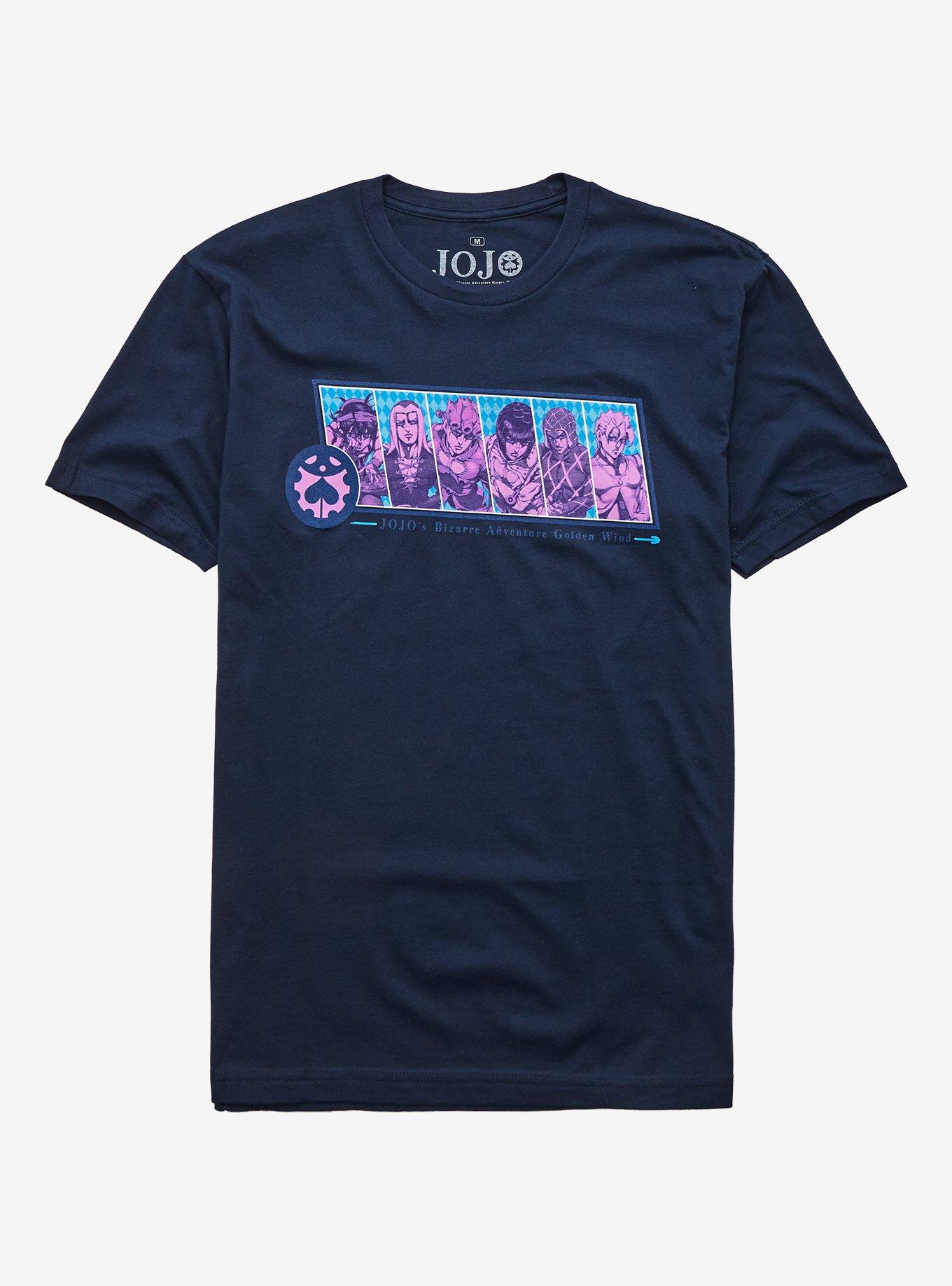JoJo's Bizarre Adventure Character Panel T-Shirt - BoxLunch Exclusive, NAVY, hi-res